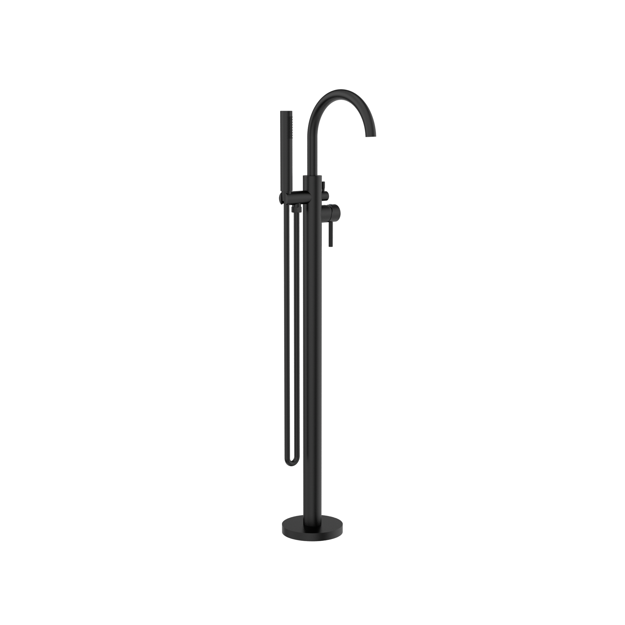 Mecca Round Freestanding Mixer With Hand Shower