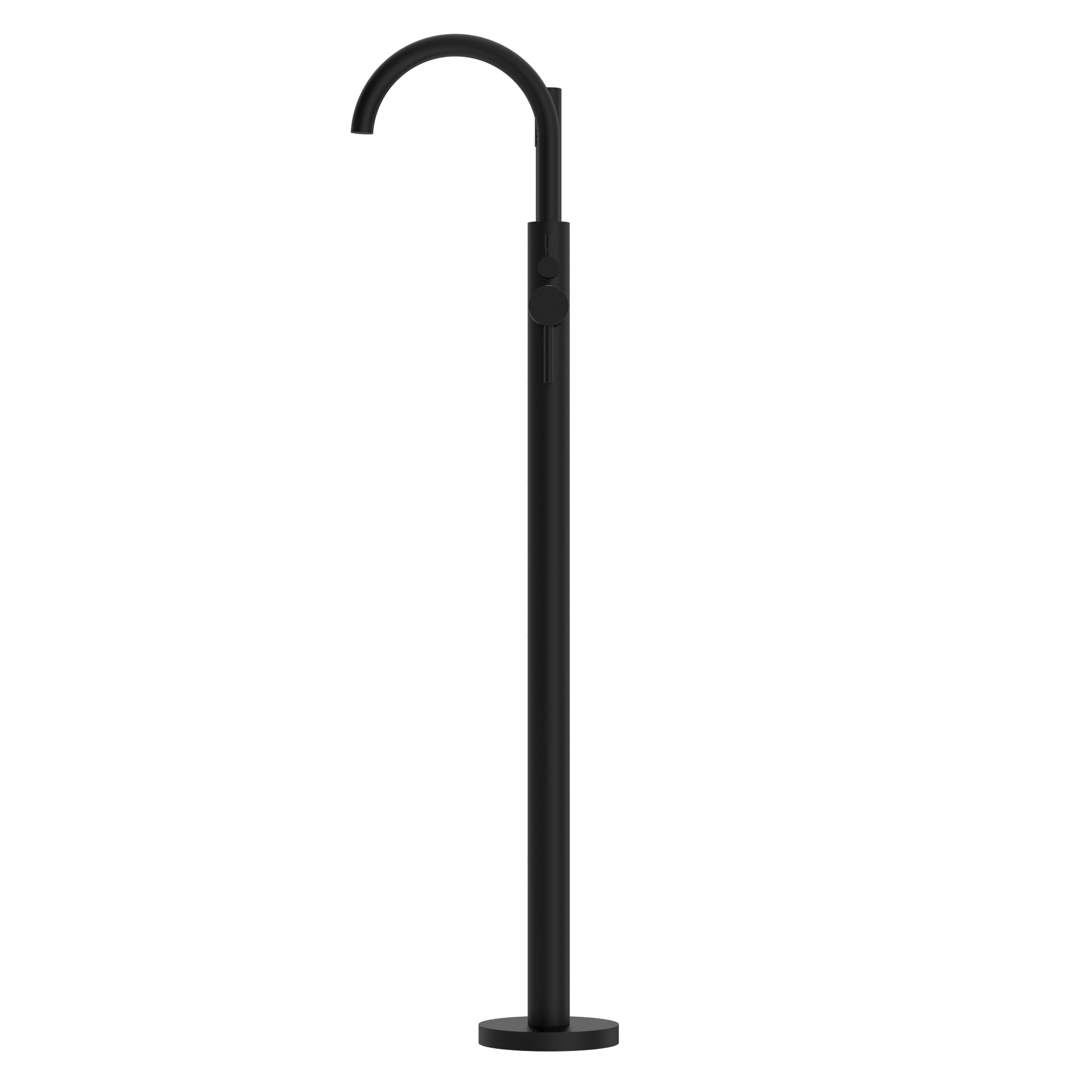 Mecca Round Freestanding Mixer With Hand Shower