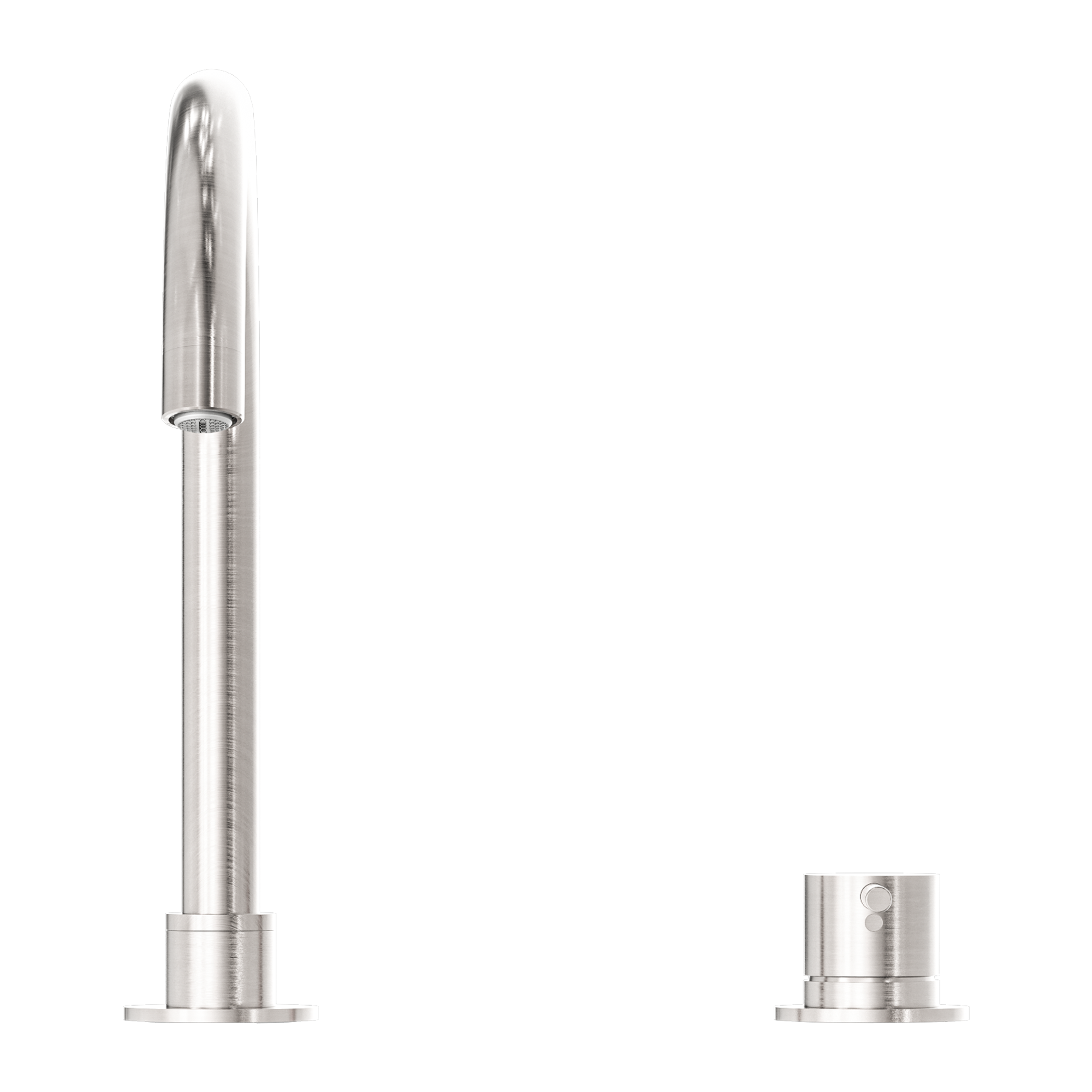 Mecca Hob Basin Mixer With Round Swivel Spout