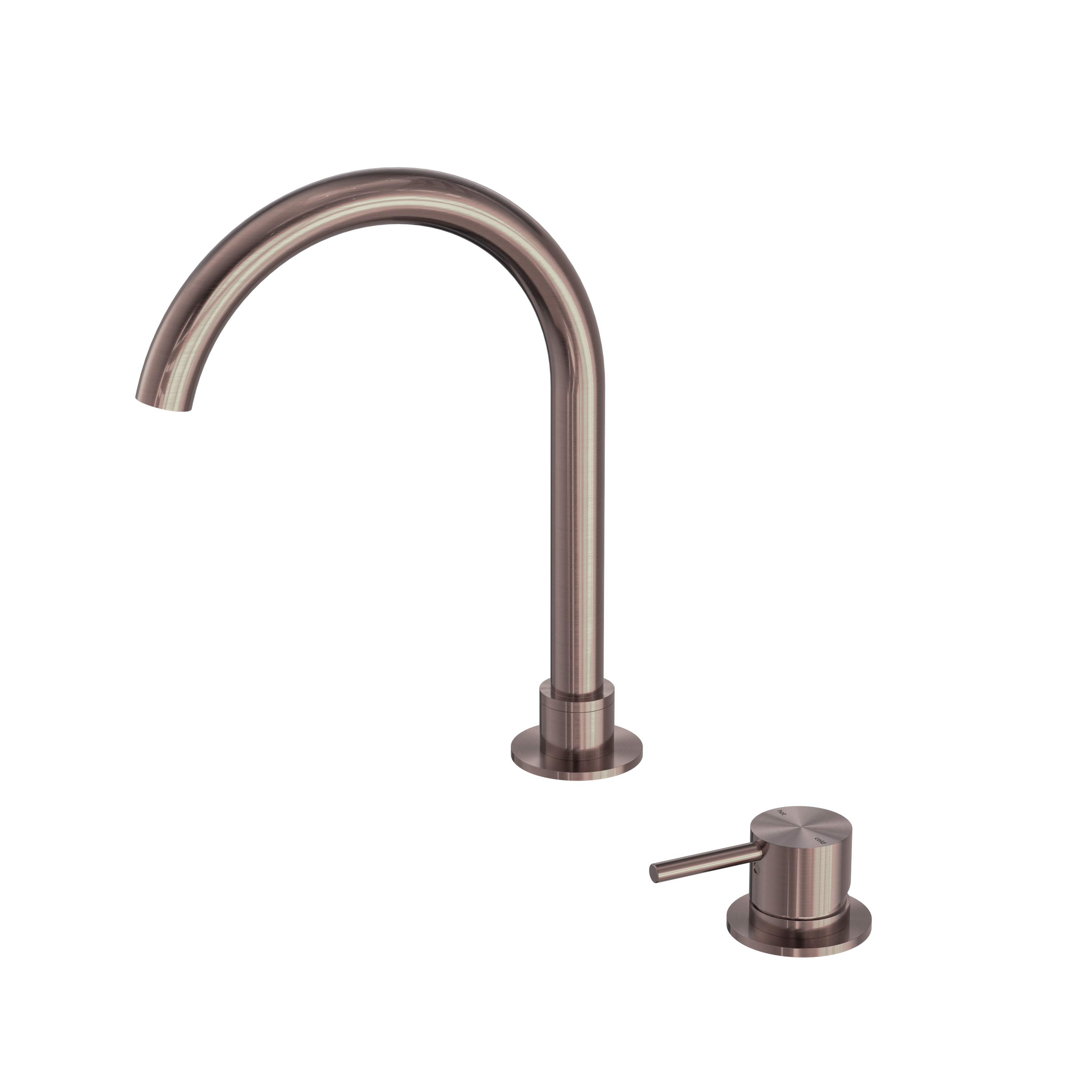 Mecca Hob Basin Mixer With Round Swivel Spout