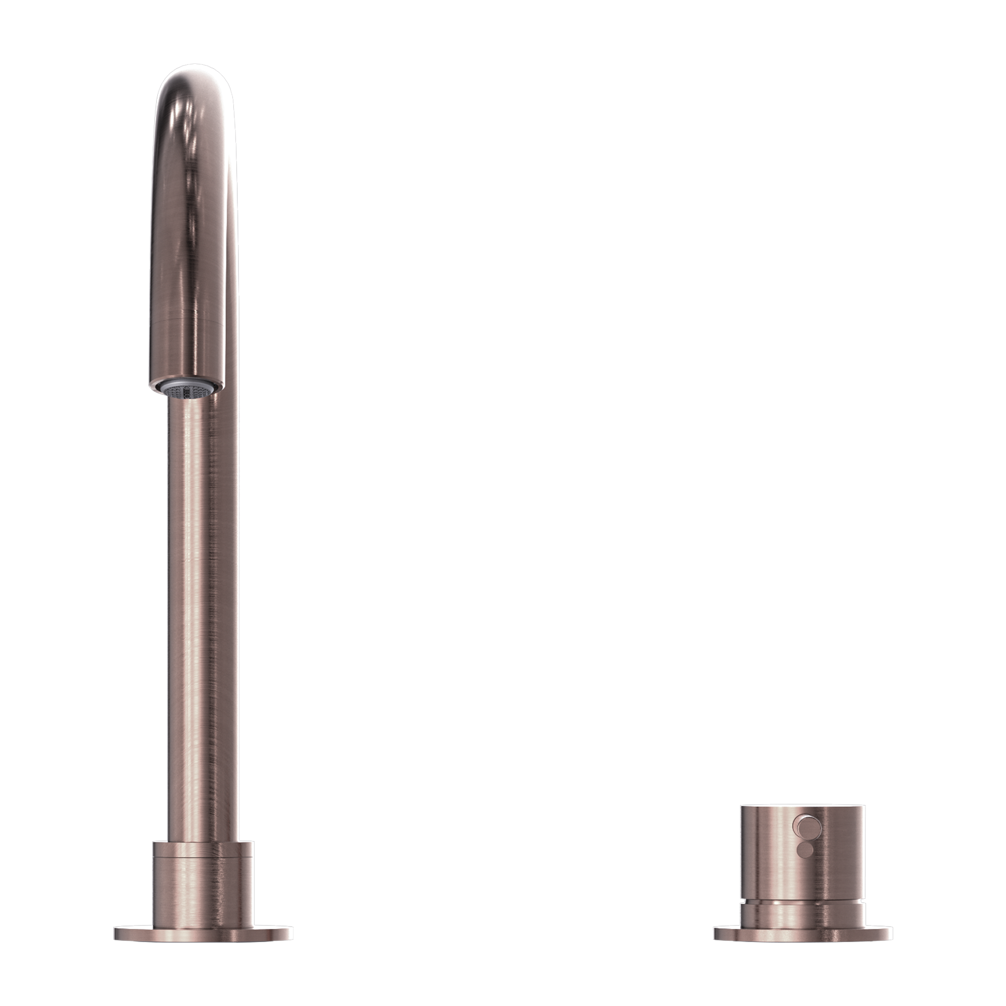 Mecca Hob Basin Mixer With Round Swivel Spout