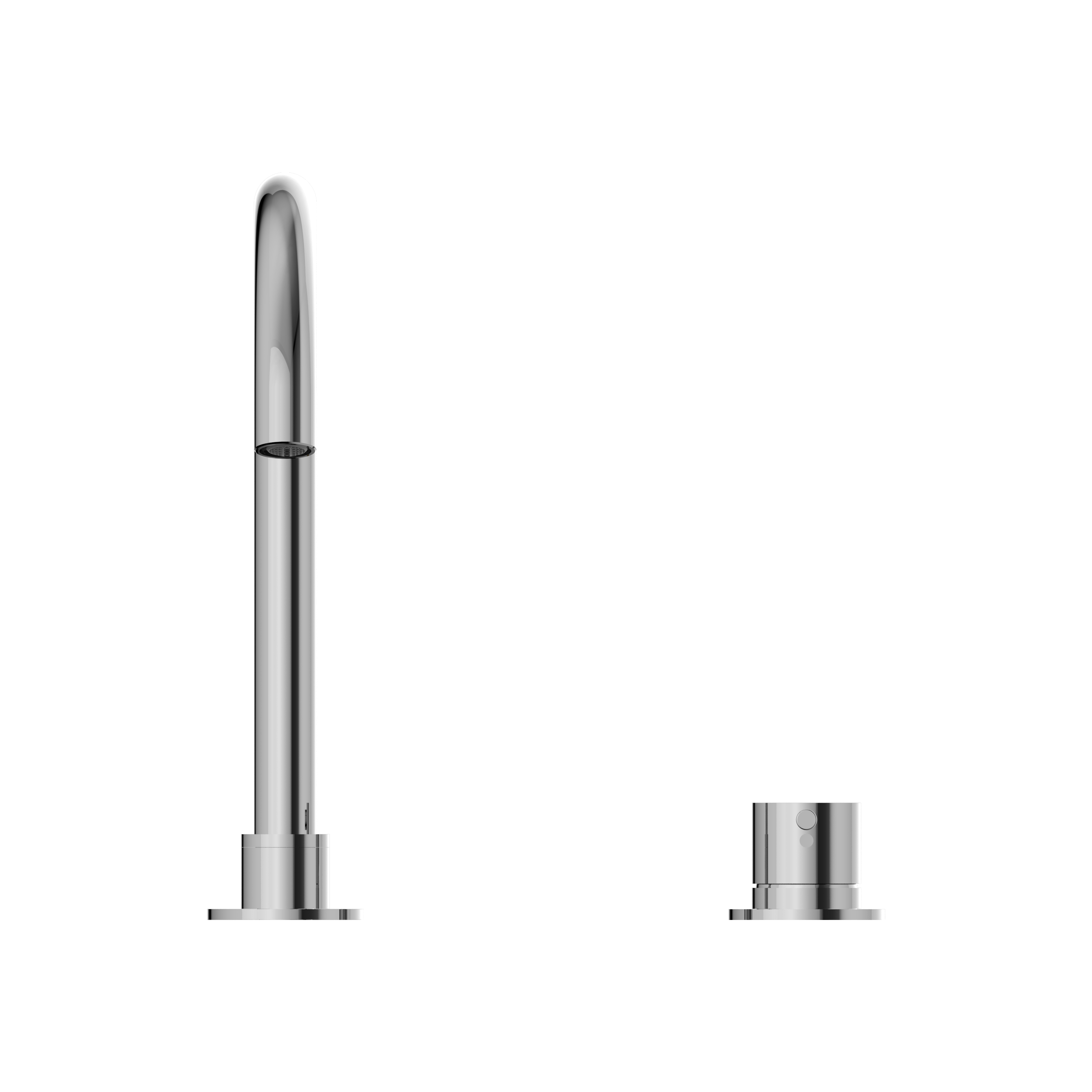 Mecca Hob Basin Mixer With Round Swivel Spout