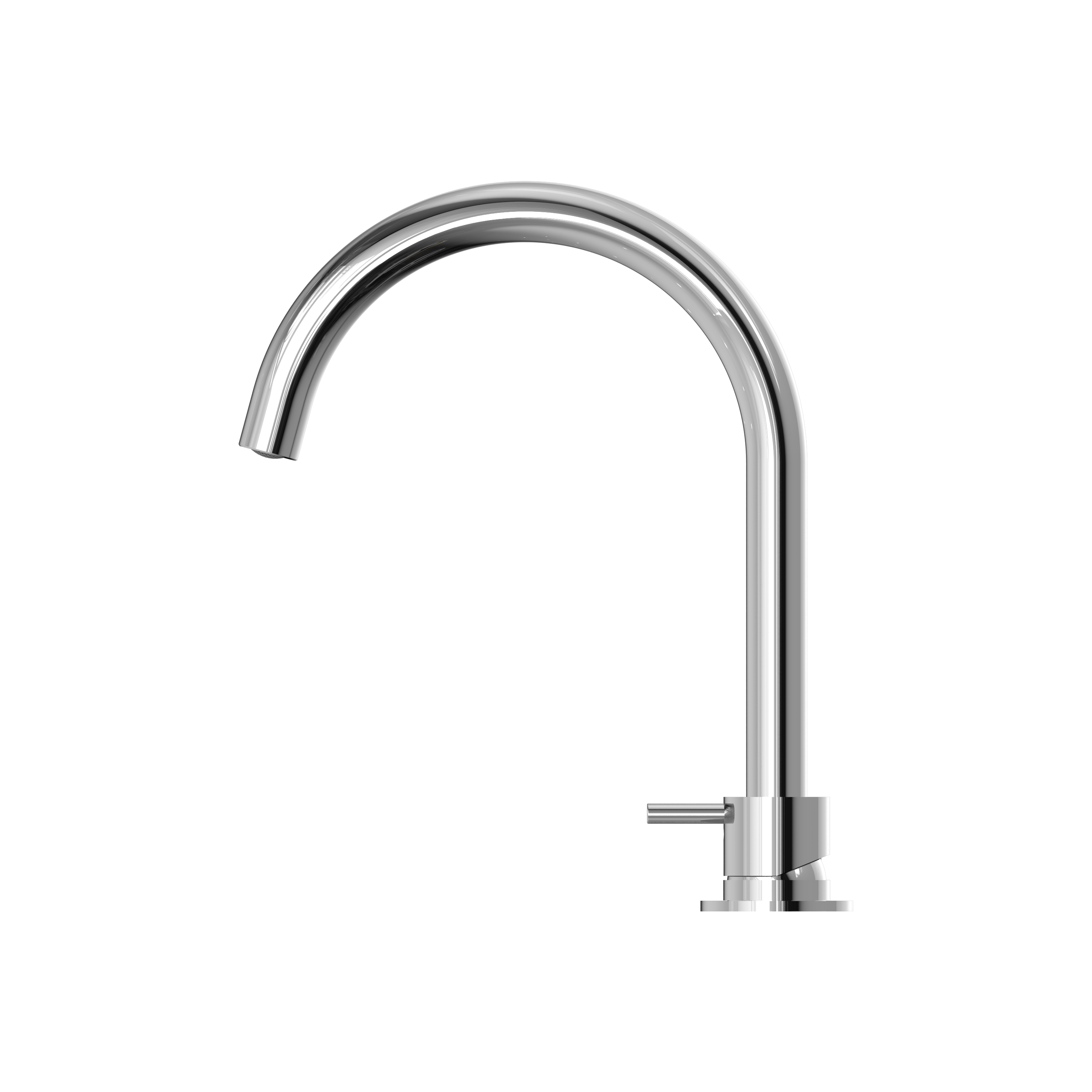 Mecca Hob Basin Mixer With Round Swivel Spout
