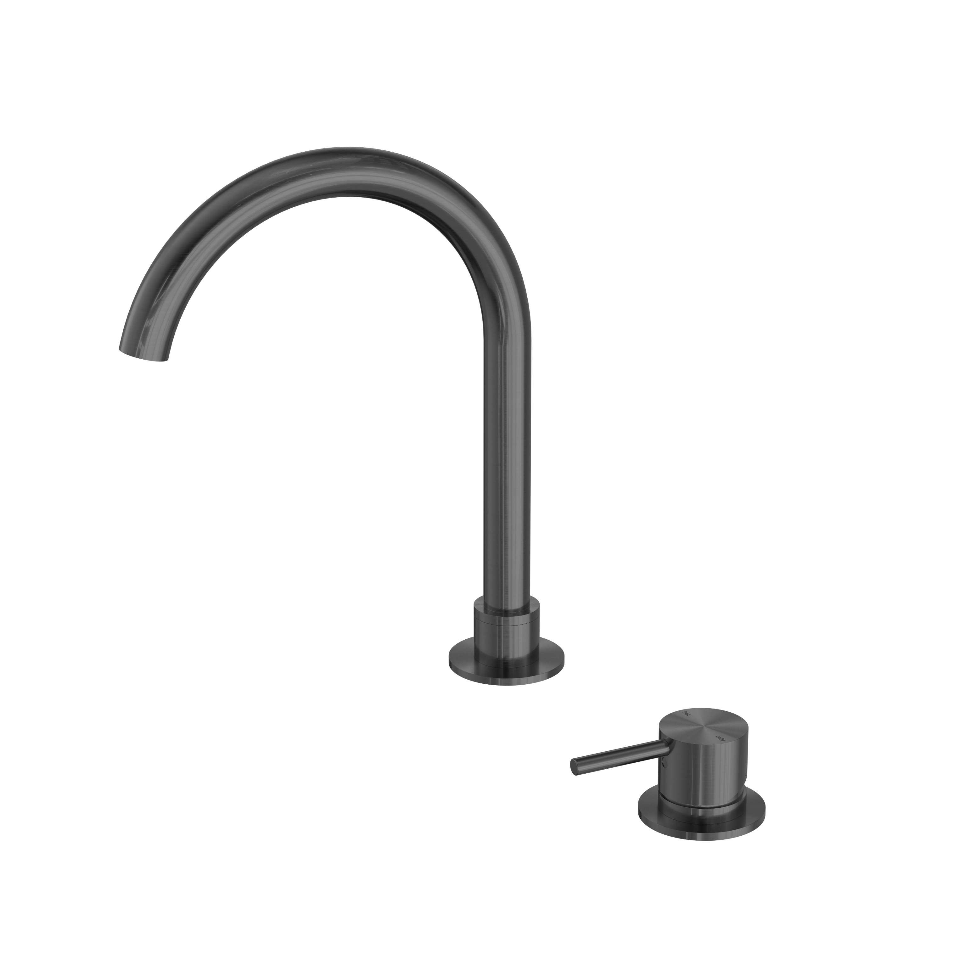 Mecca Hob Basin Mixer With Round Swivel Spout