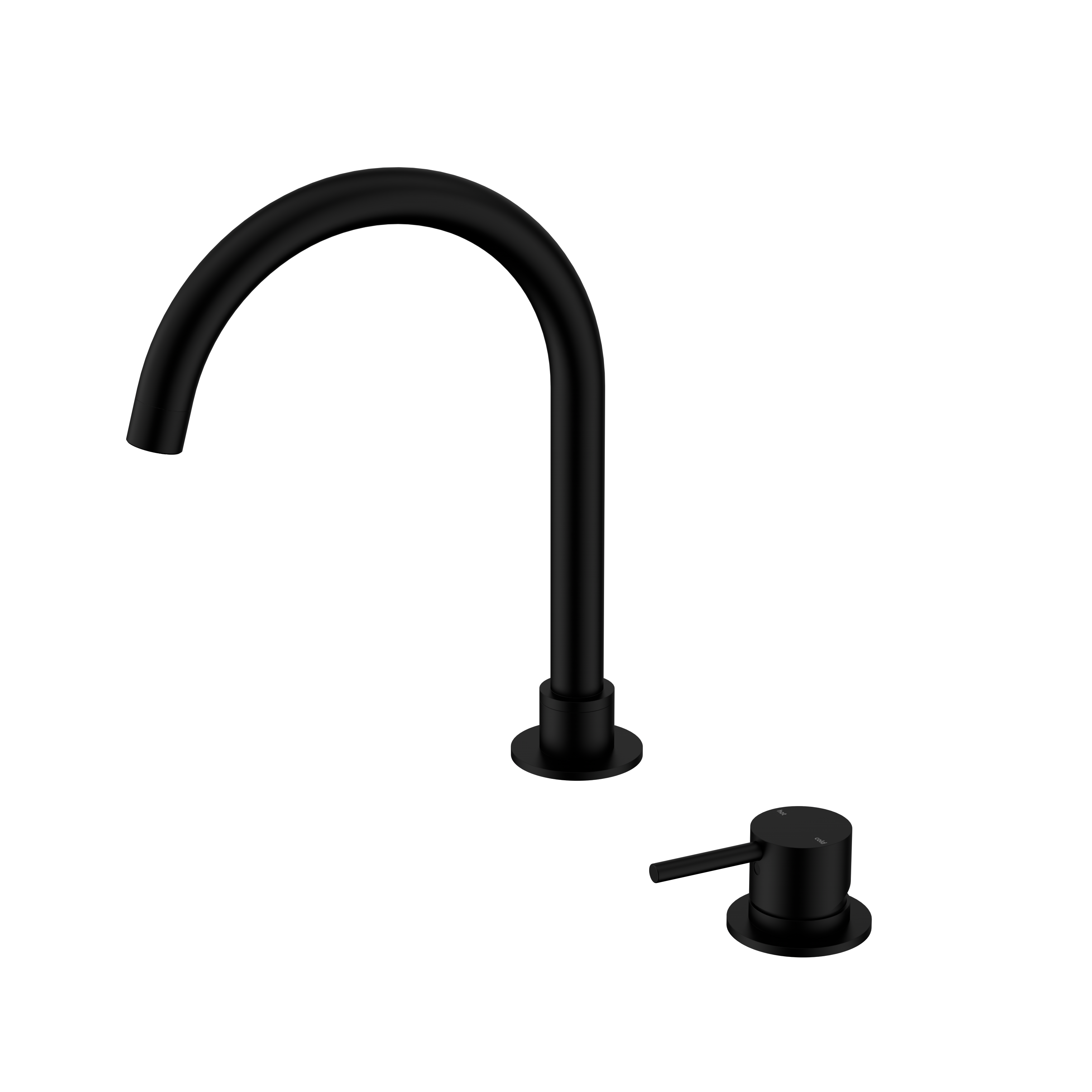 Mecca Hob Basin Mixer With Round Swivel Spout