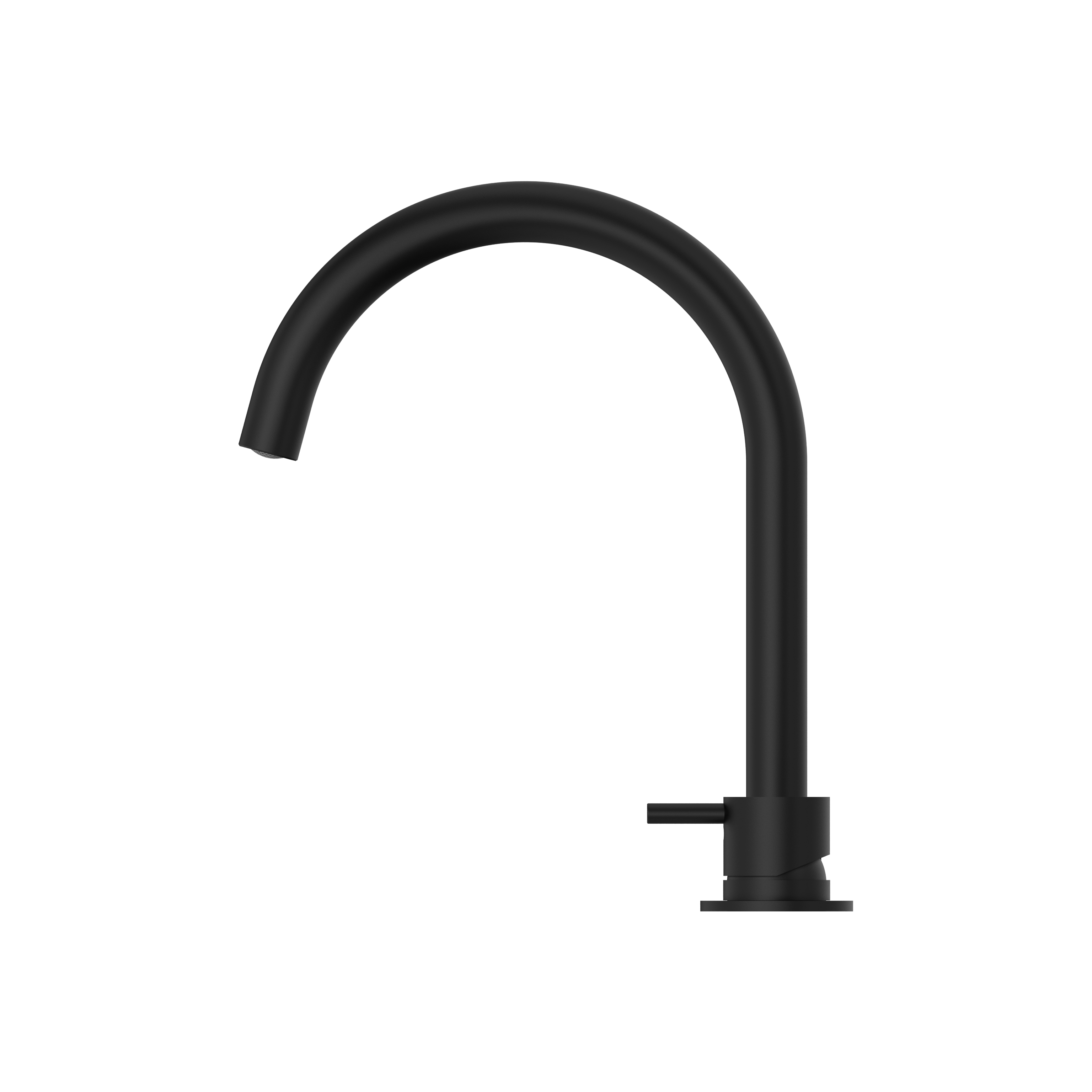 Mecca Hob Basin Mixer With Round Swivel Spout