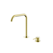 Mecca Hob Bath/Kitchen Mixer Set With Edge Spout