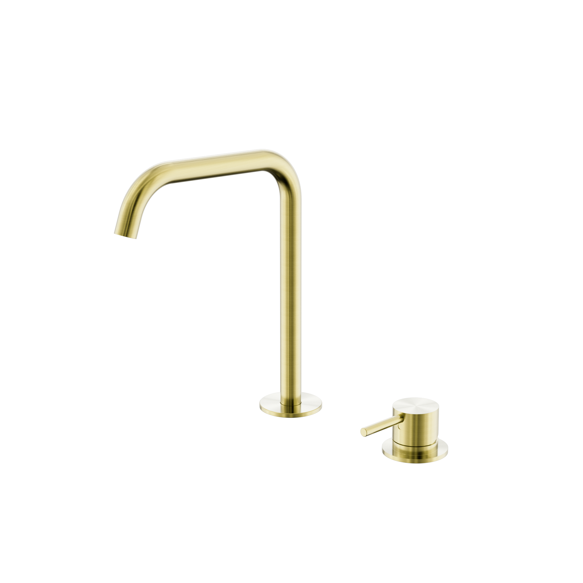Mecca Hob Bath/Kitchen Mixer Set With Edge Spout