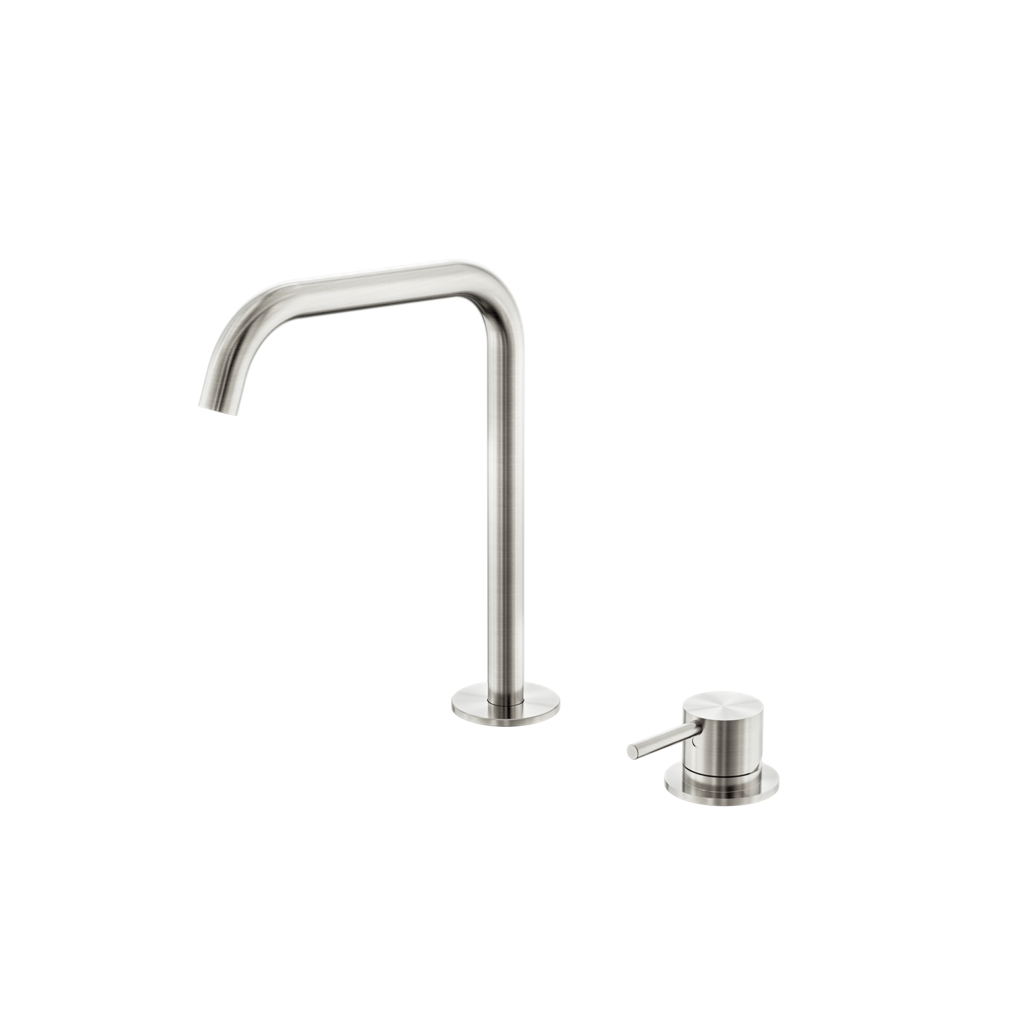 Mecca Hob Bath/Kitchen Mixer Set With Edge Spout