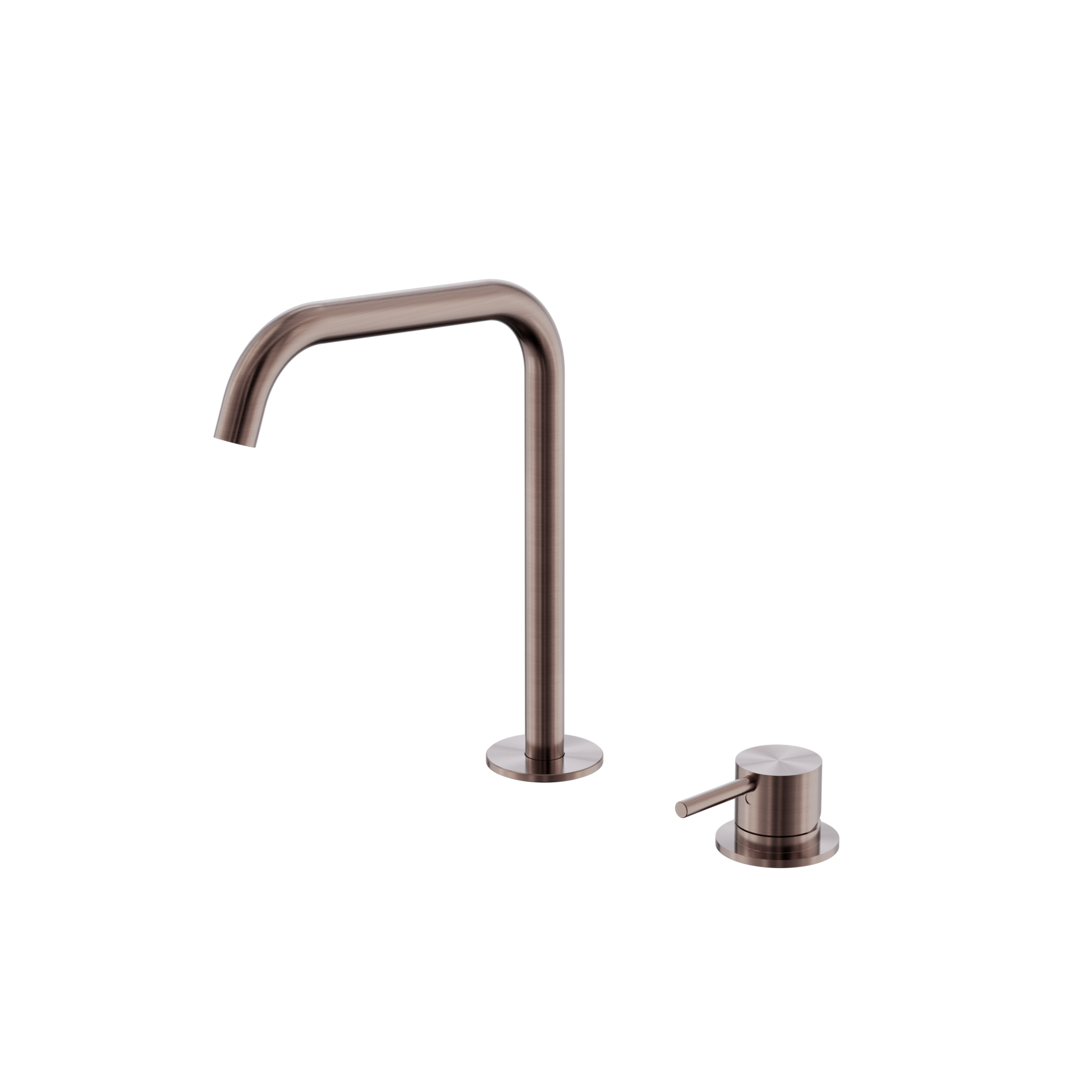Mecca Hob Bath/Kitchen Mixer Set With Edge Spout