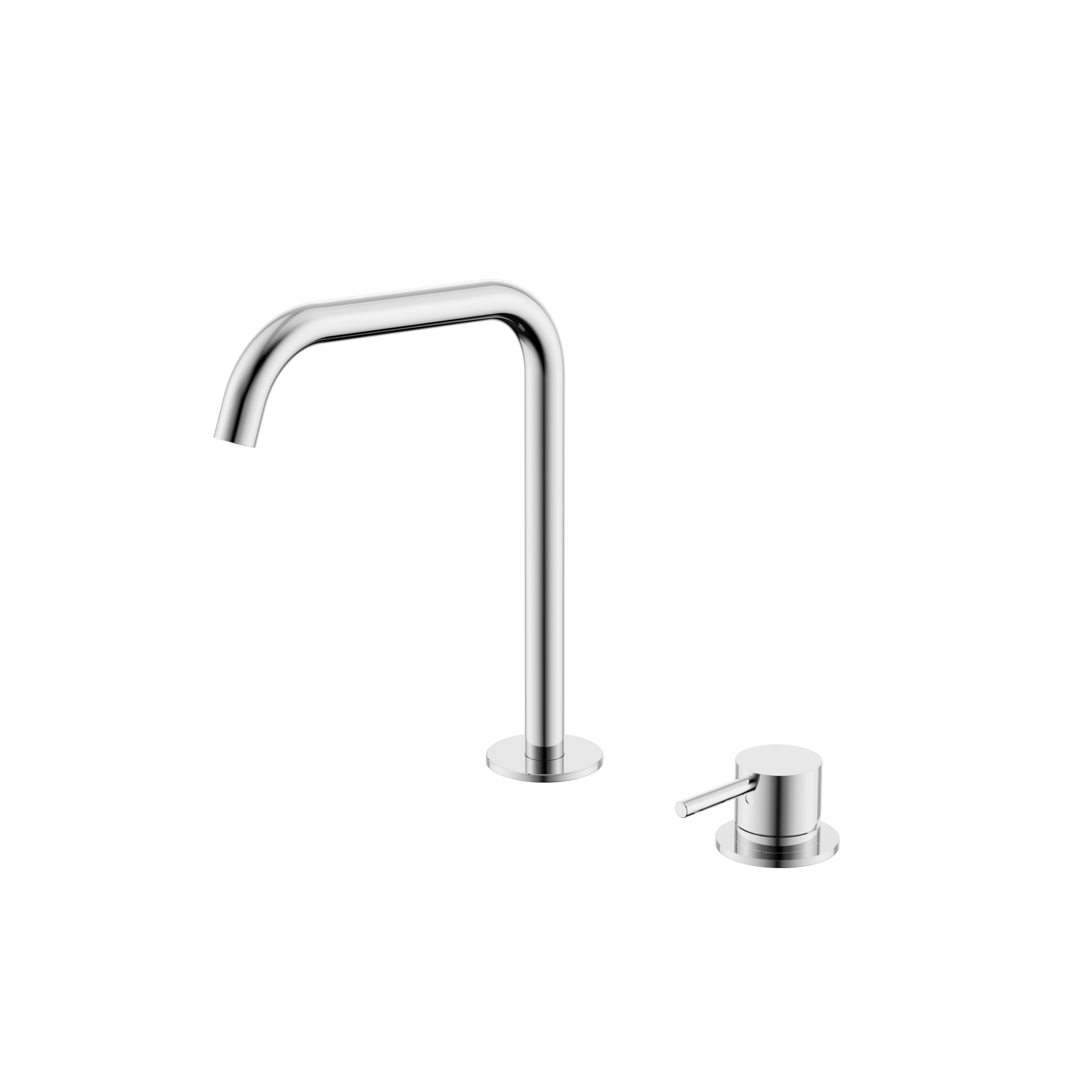 Mecca Hob Bath/Kitchen Mixer Set With Edge Spout