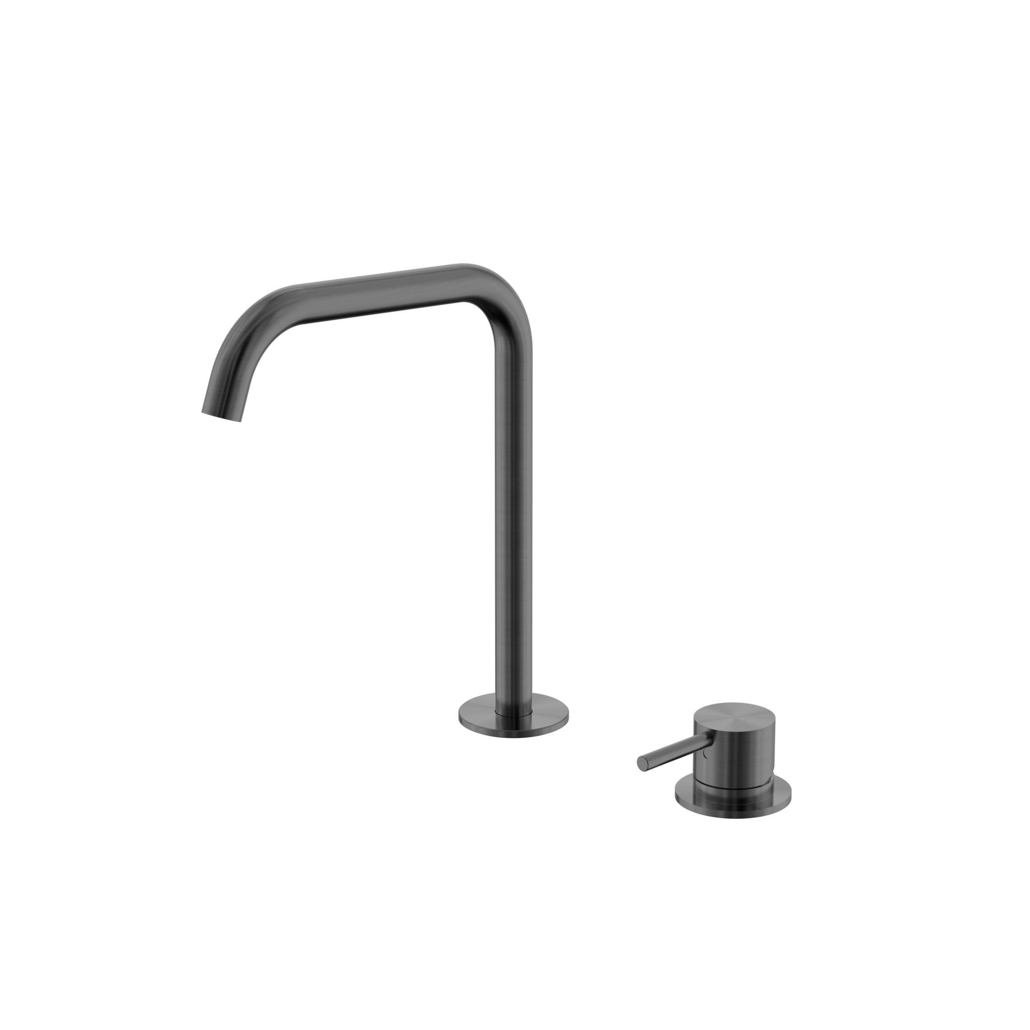 Mecca Hob Bath/Kitchen Mixer Set With Edge Spout