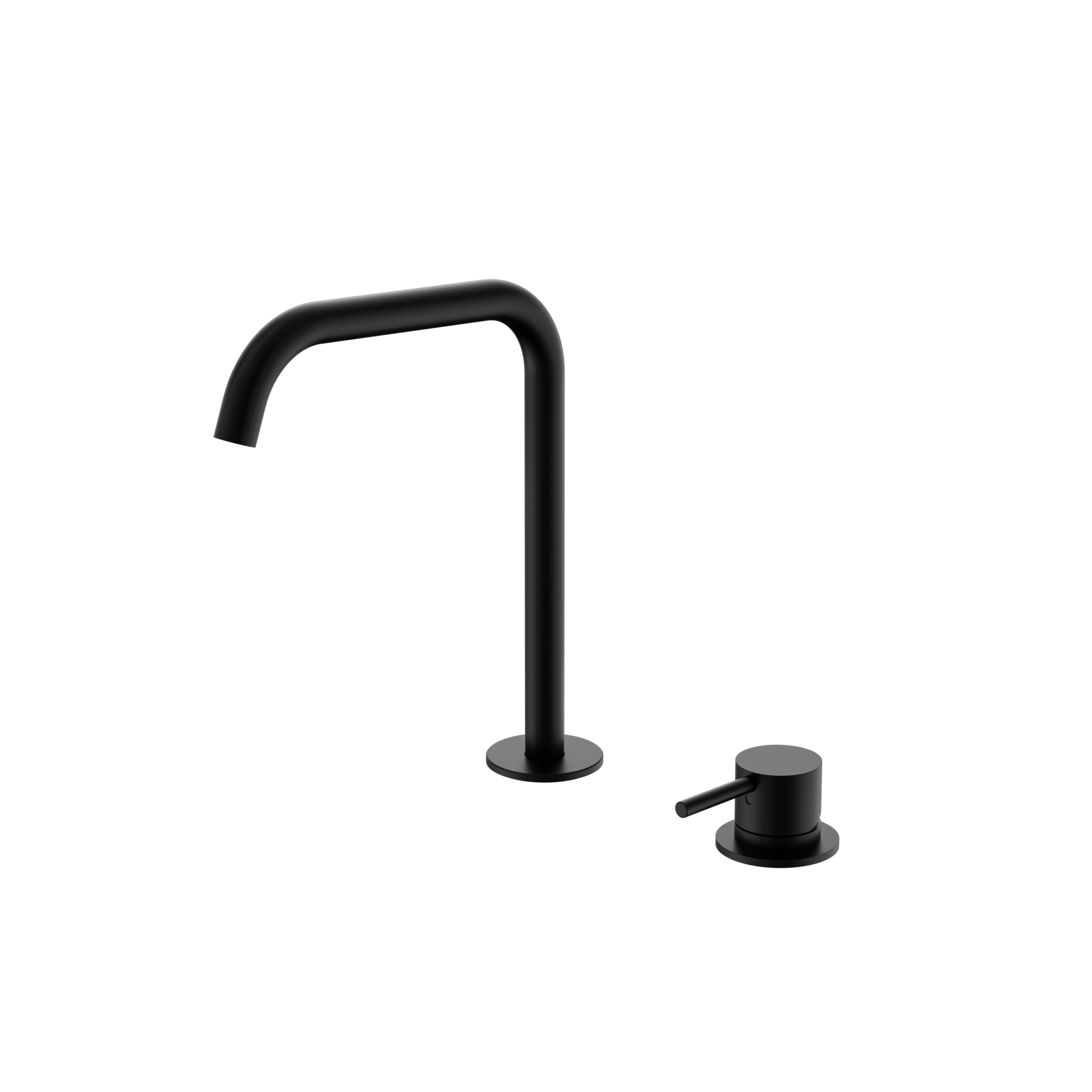 Mecca Hob Bath/Kitchen Mixer Set With Edge Spout