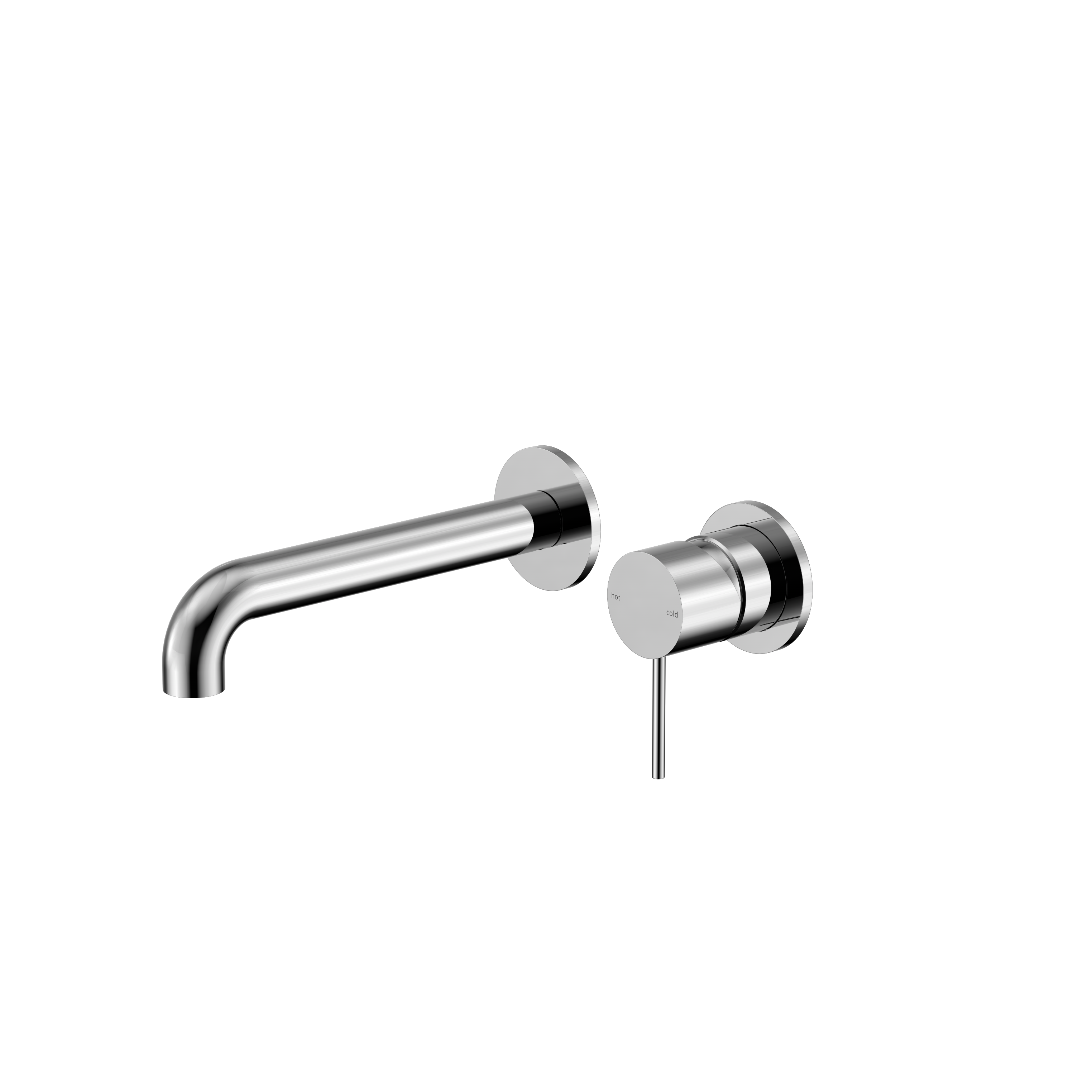 Mecca Wall Basin/Bath Mixer with Separate Back Plate 230mm