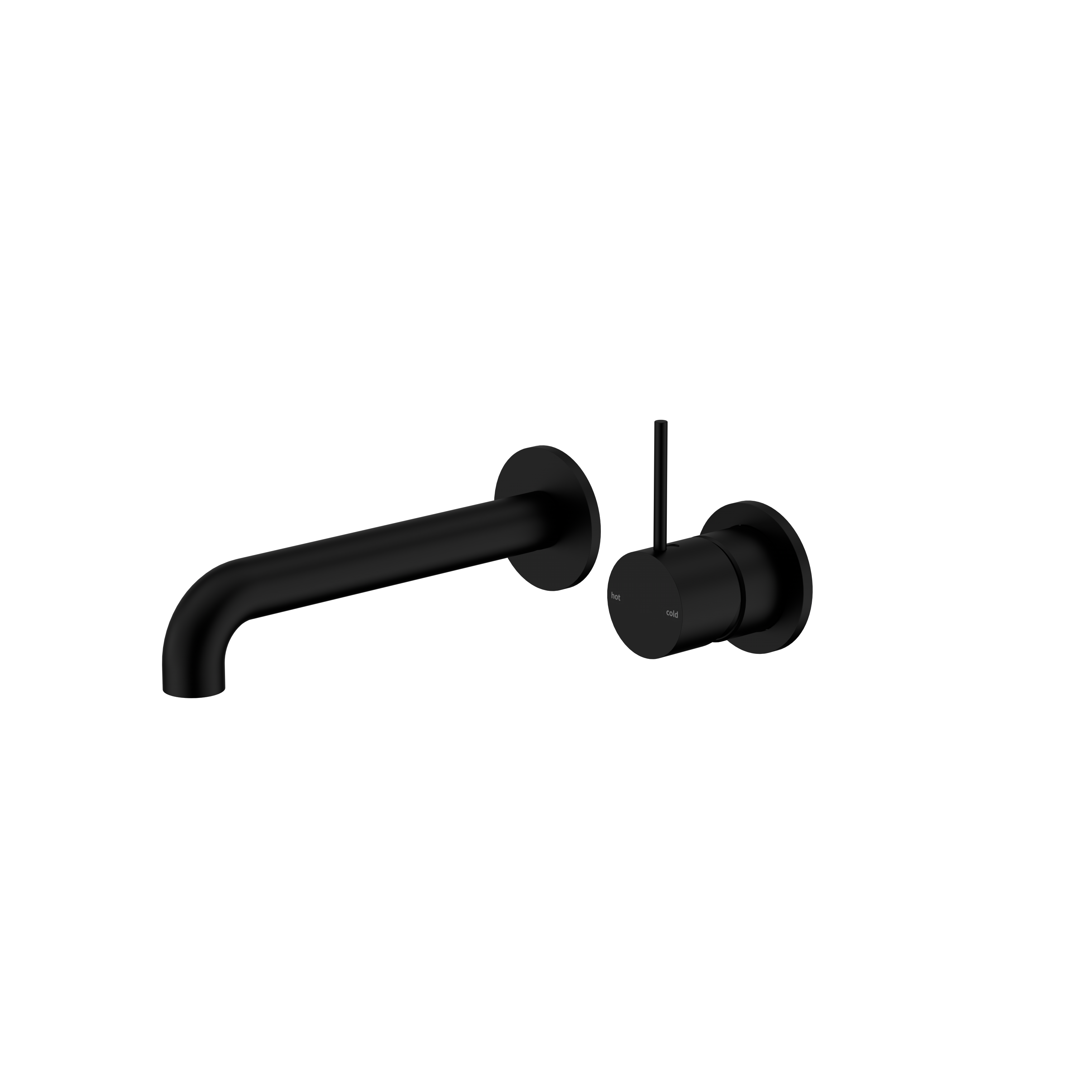 Mecca Wall Basin/Bath Mixer with Separate Back Plate and Handle up 160mm