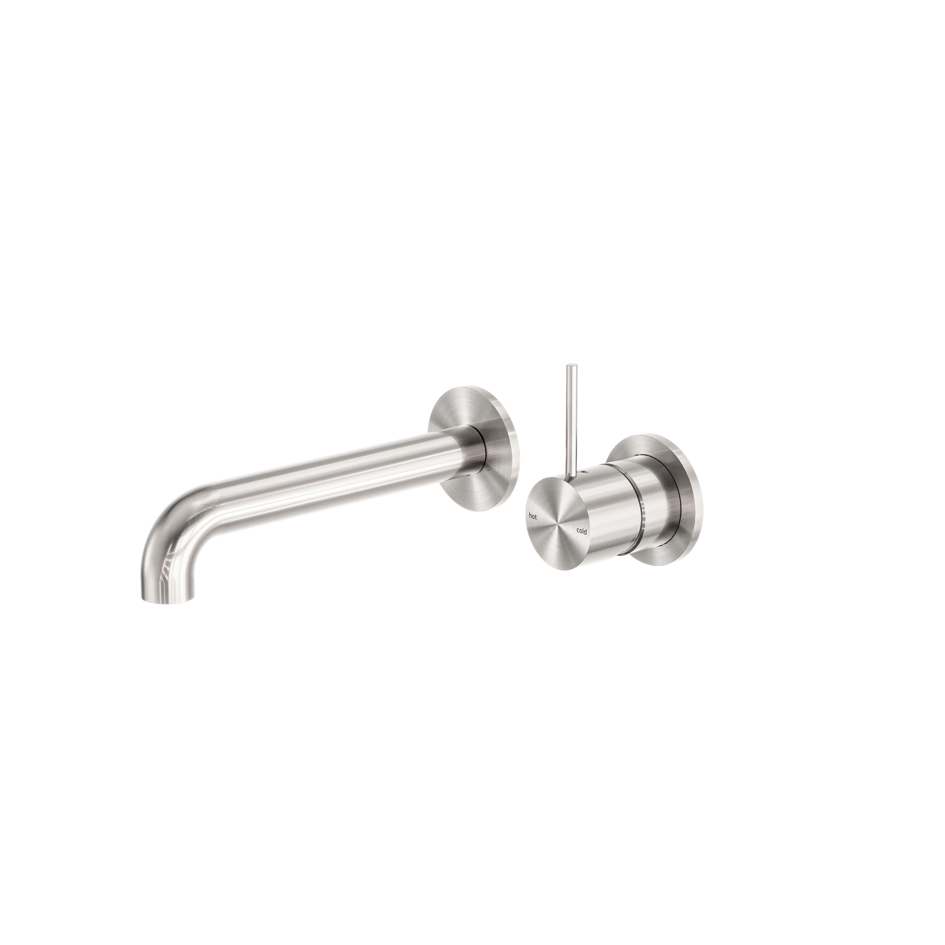 Mecca Wall Basin/Bath Mixer with Separate Back Plate and Handle up 185mm