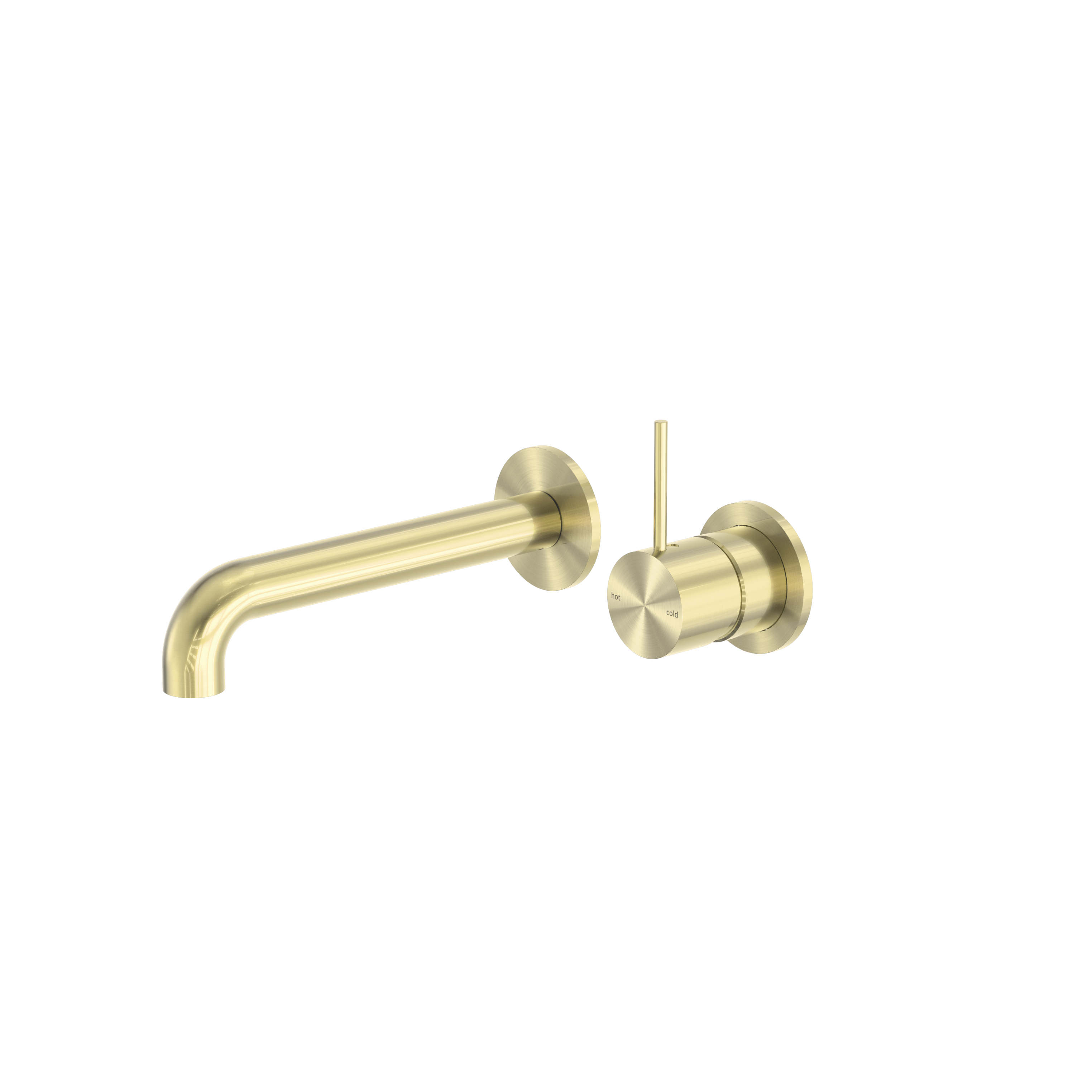 Mecca Wall Basin/Bath Mixer with Separate Back Plate and Handle up 230mm