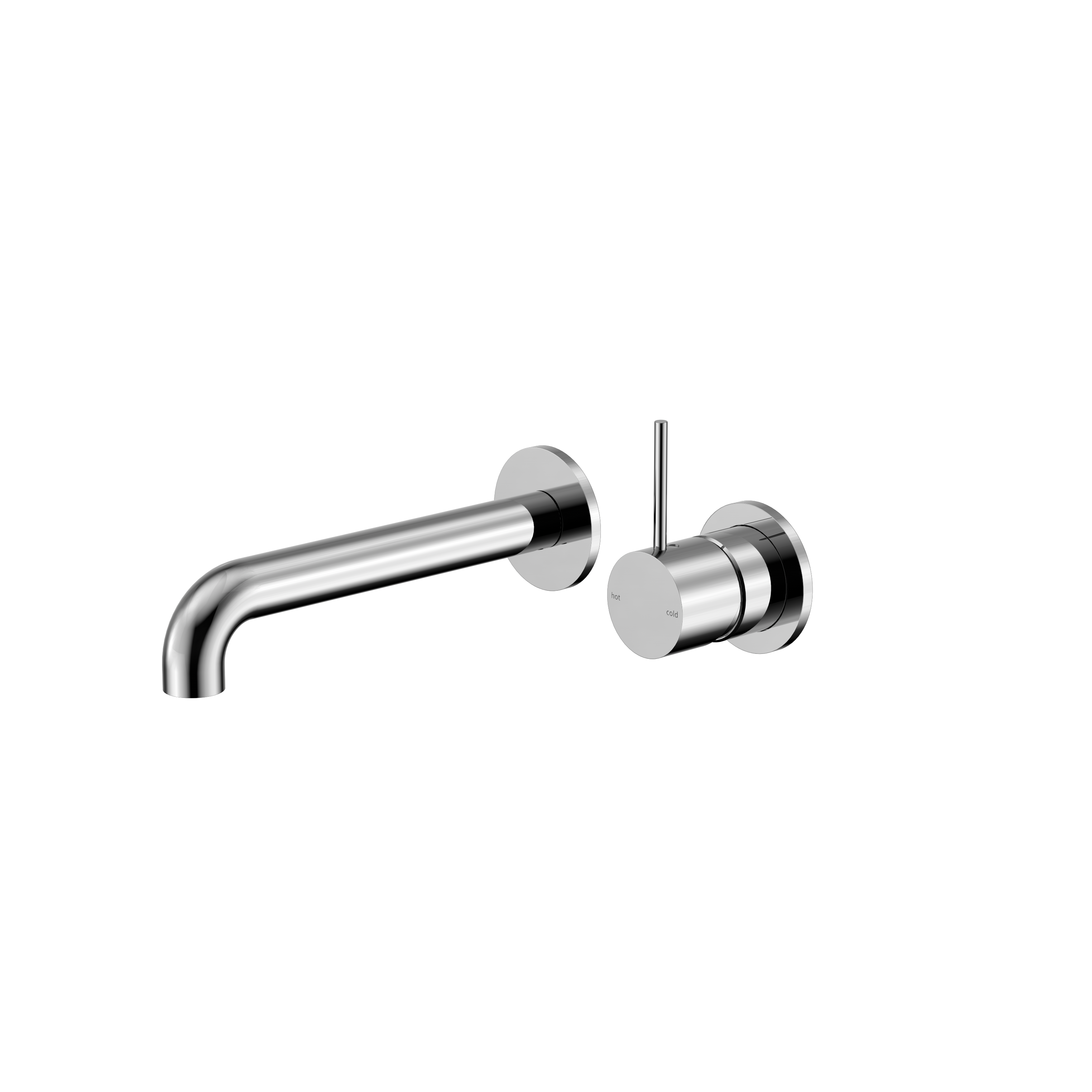 Mecca Wall Basin/Bath Mixer with Separate Back Plate and Handle up 230mm