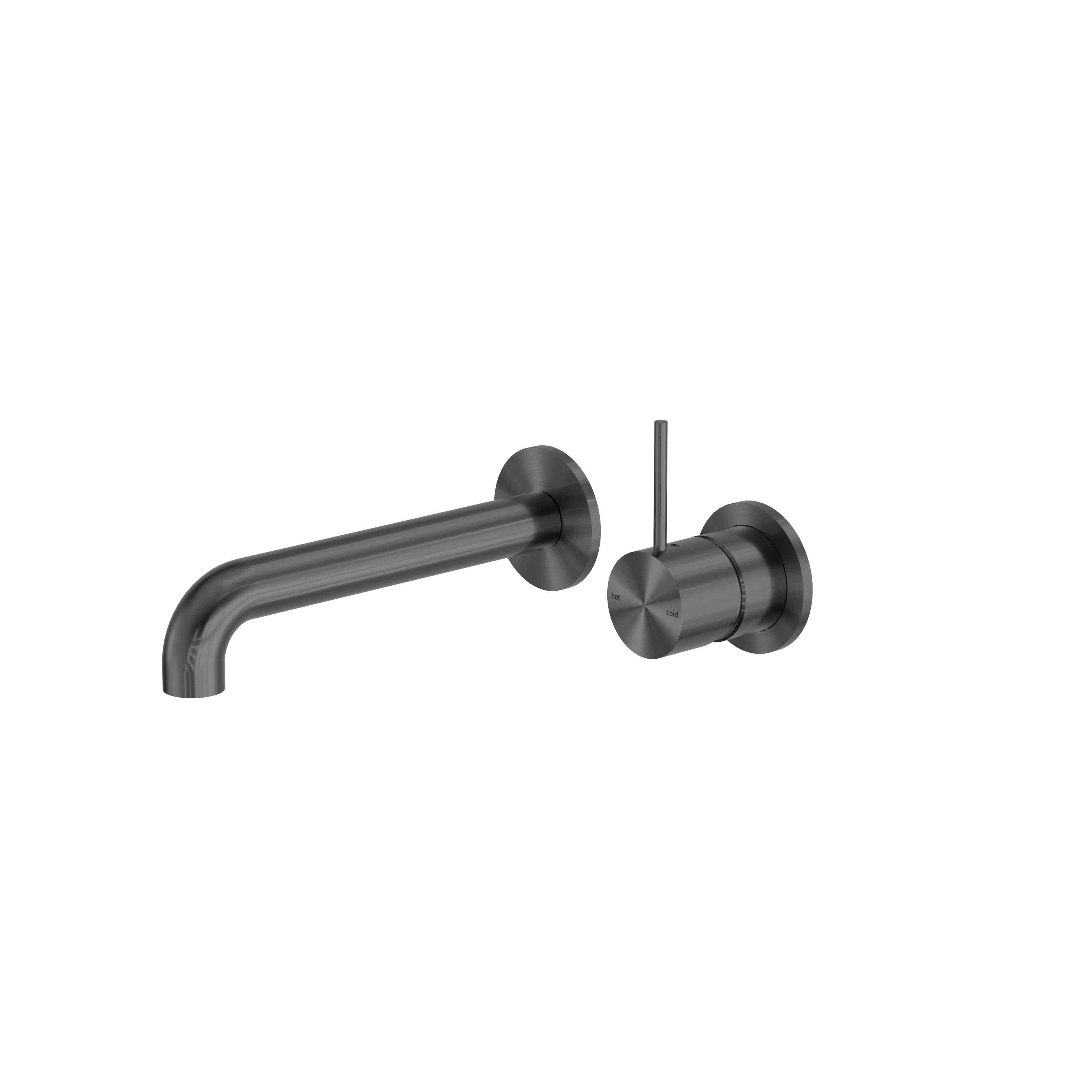 Mecca Wall Basin/Bath Mixer with Separate Back Plate and Handle up 230mm