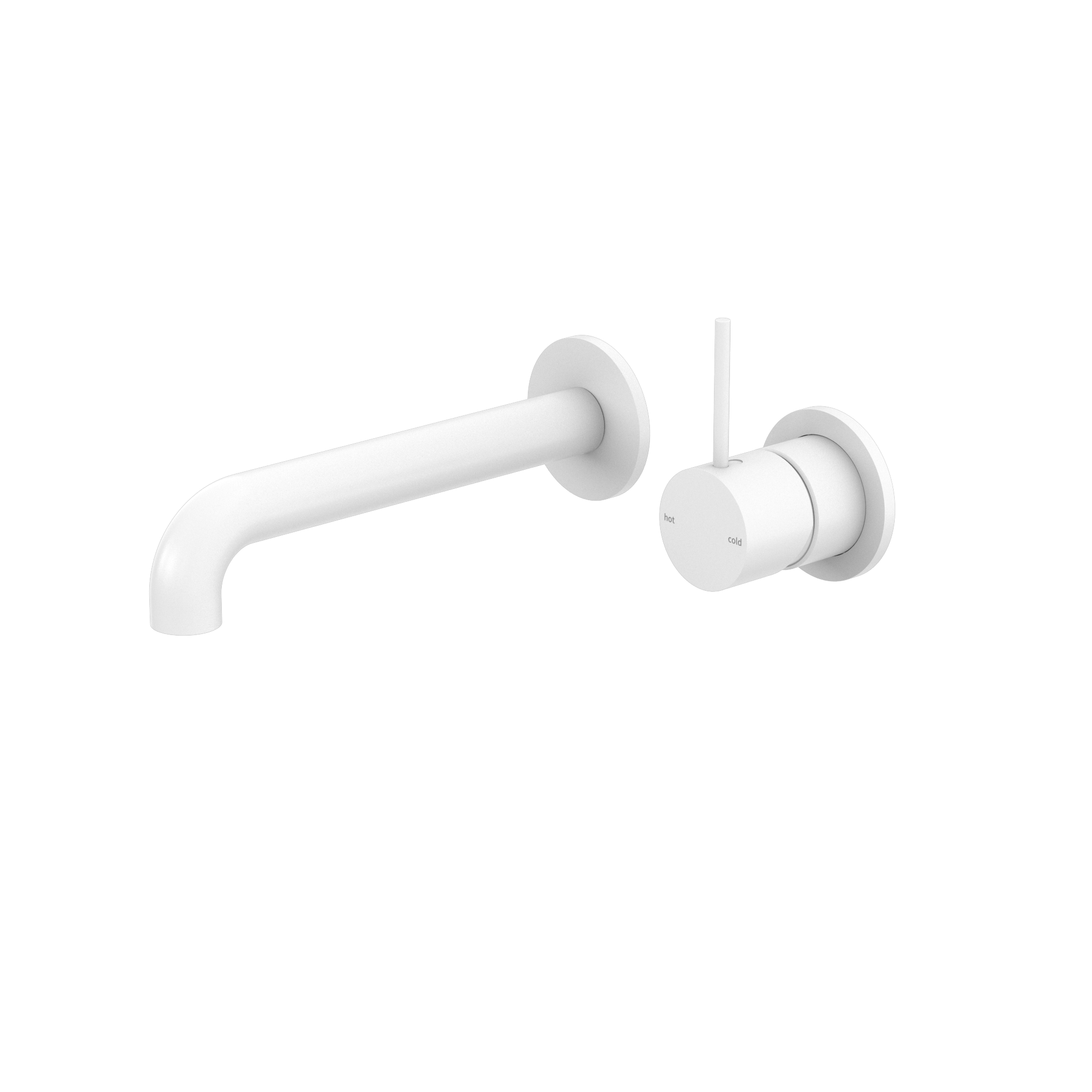 Mecca Wall Basin/Bath Mixer with Separate Back Plate and Handle up 230mm