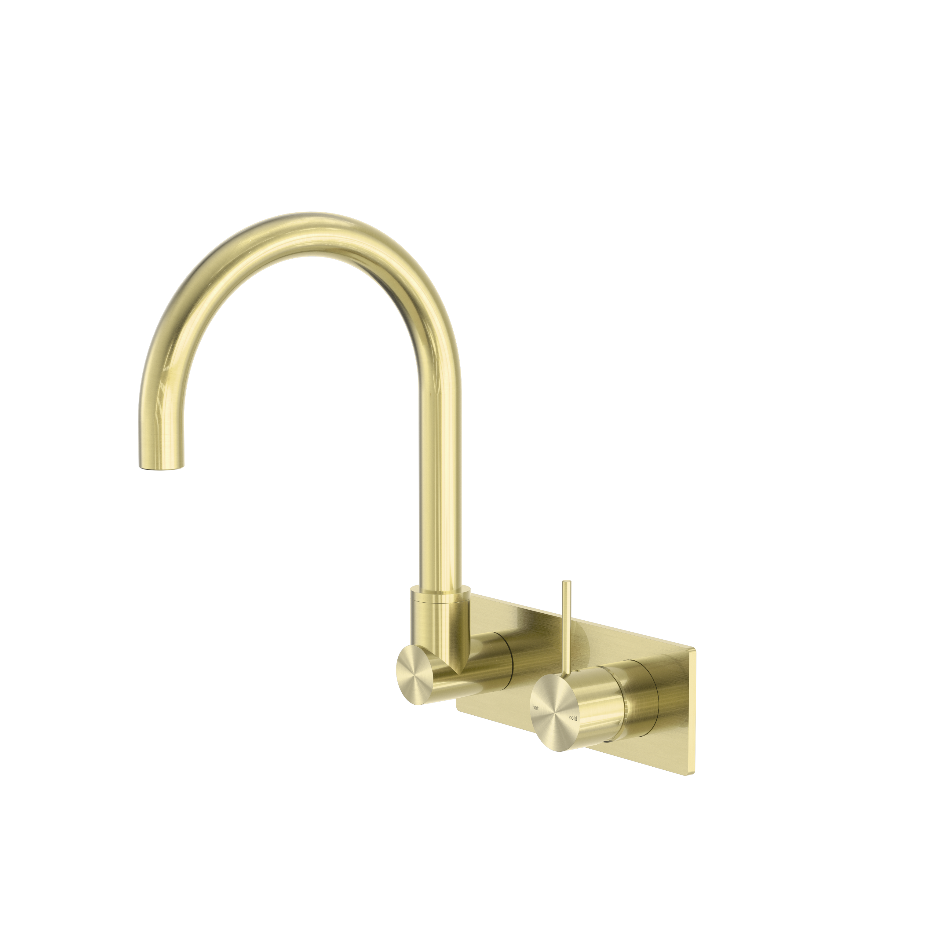 Mecca Wall Basin/Bath Mixer with Siwivel Spout and Handle up