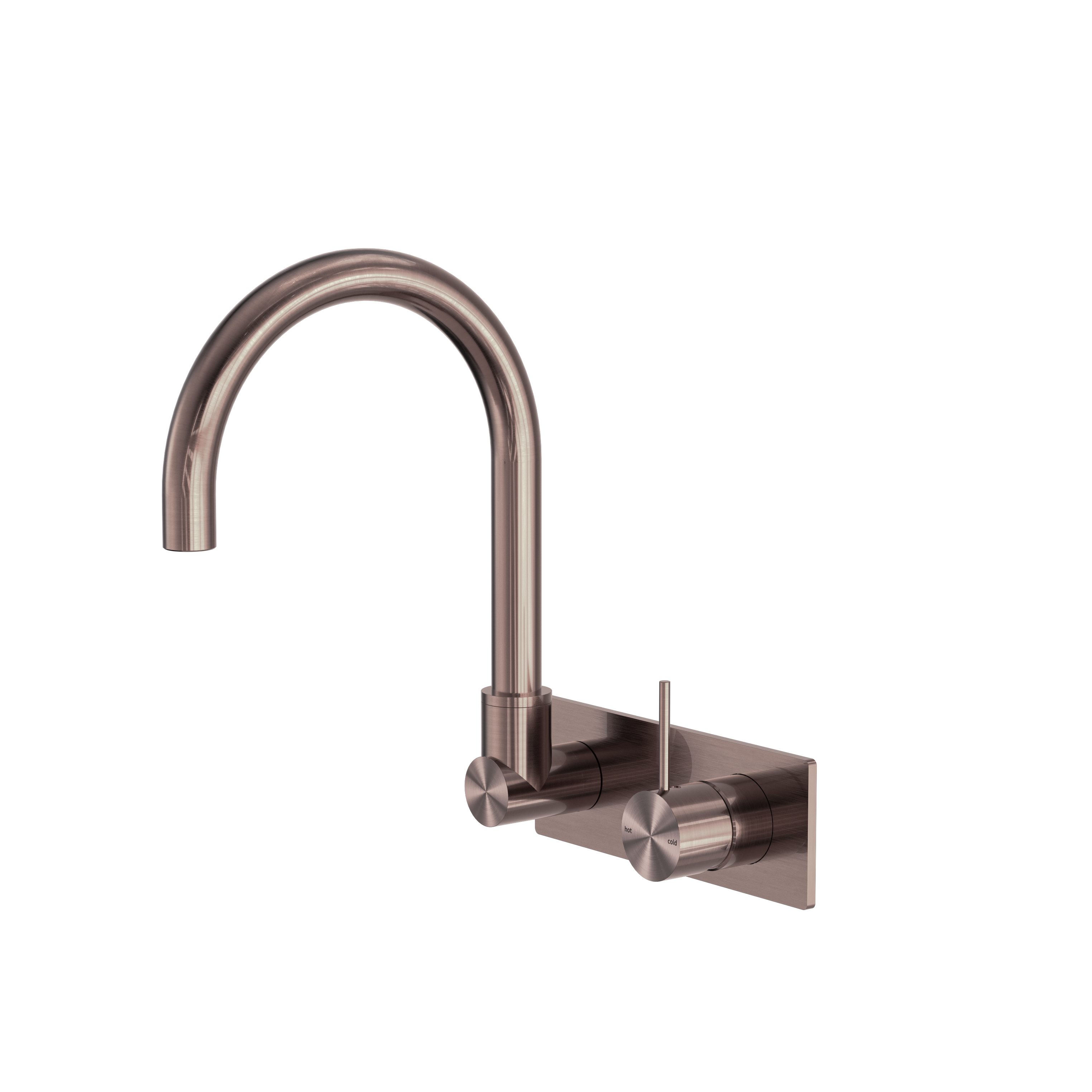 Mecca Wall Basin/Bath Mixer with Siwivel Spout and Handle up