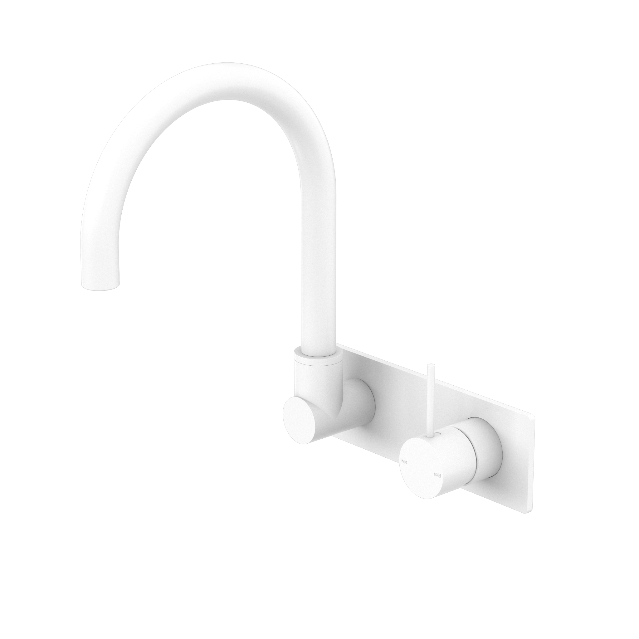Mecca Wall Basin/Bath Mixer with Siwivel Spout and Handle up