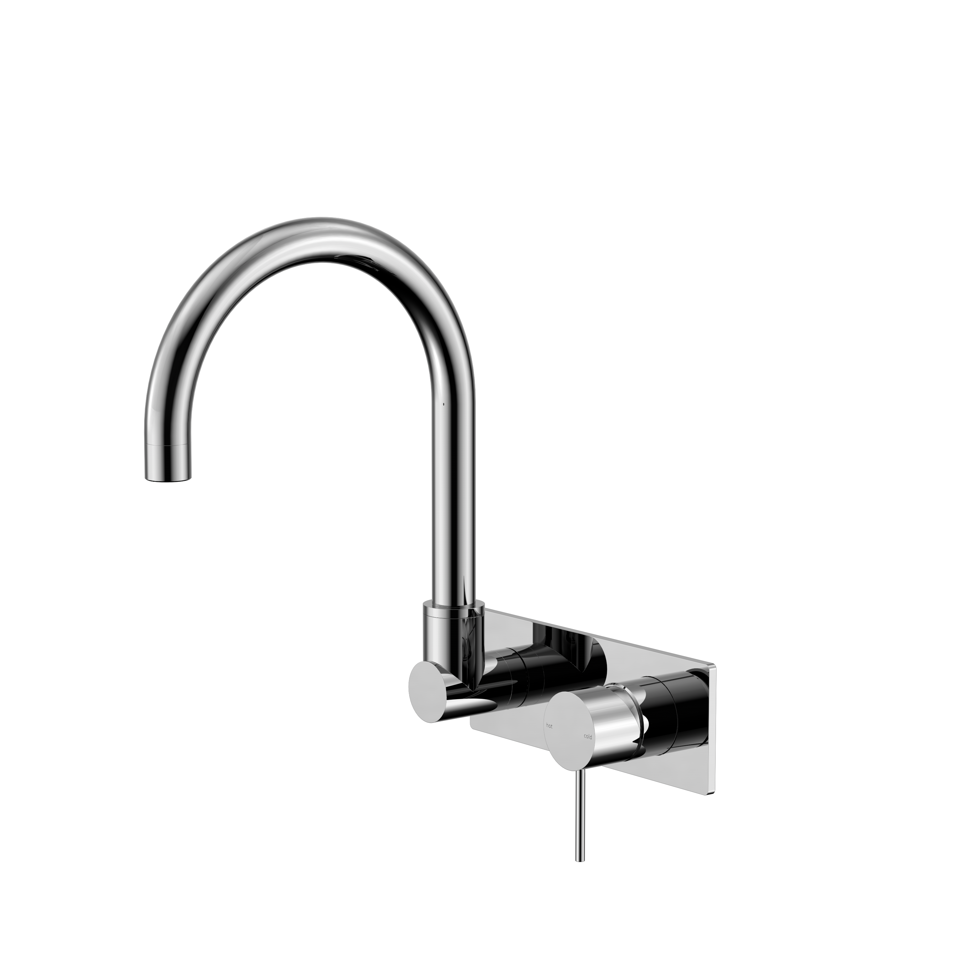 Mecca Wall Basin/Bath Mixer with Siwivel Spout