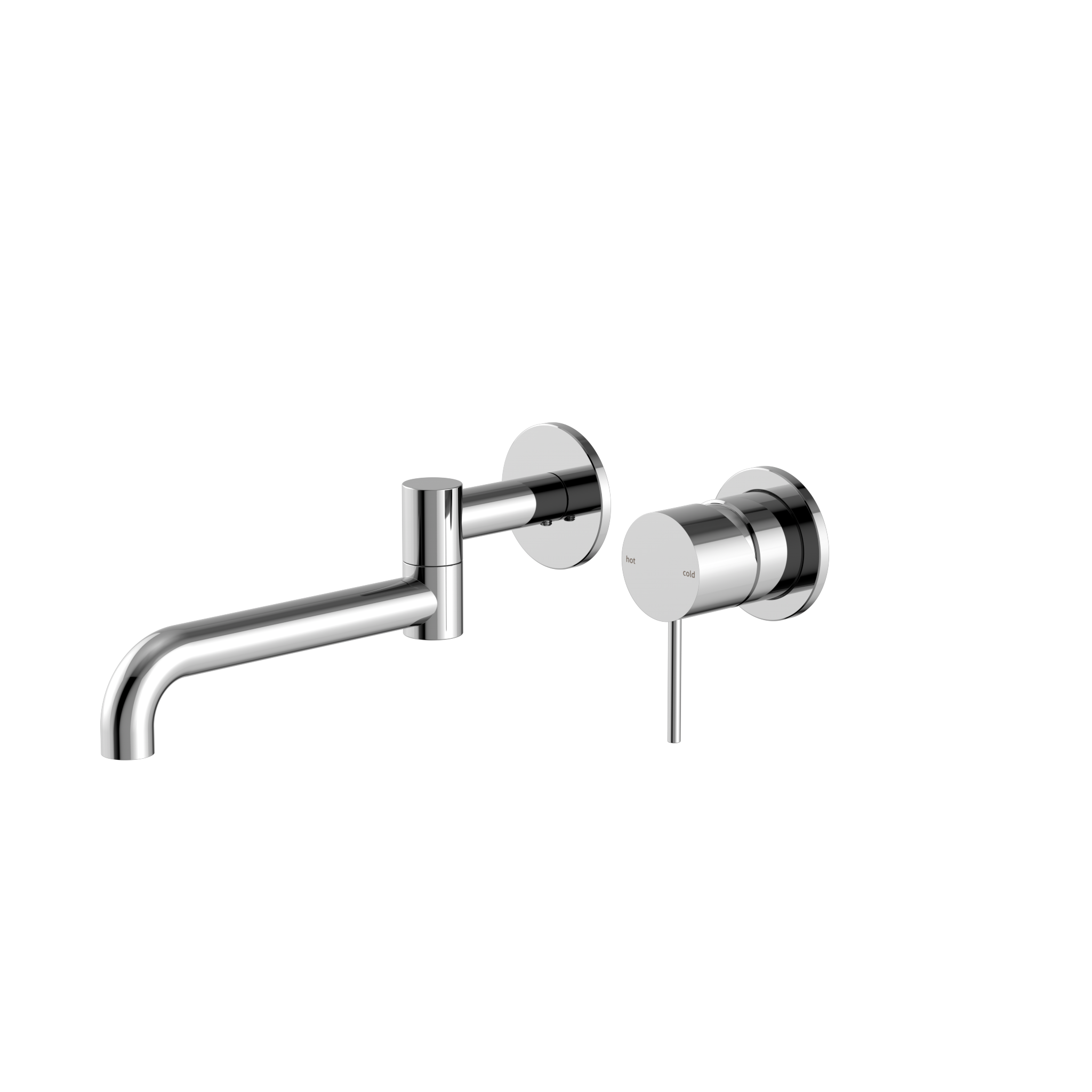 Mecca Wall Basin/Bath Mixer With Swivel Spout 225mm