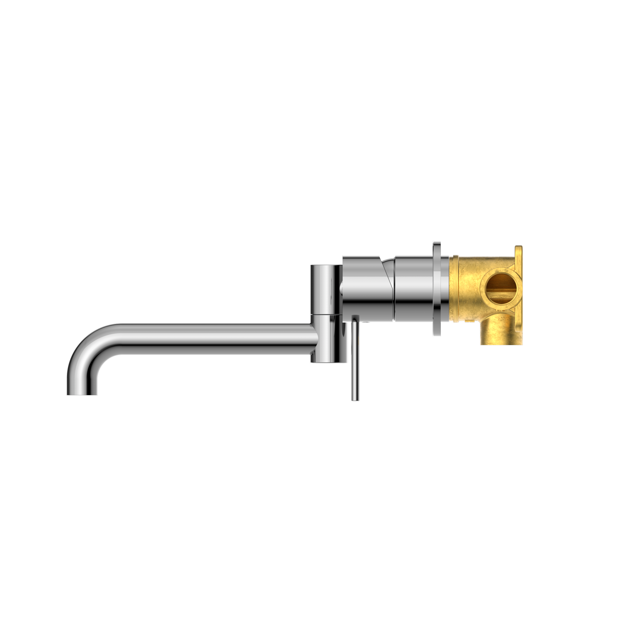 Mecca Wall Basin/Bath Mixer With Swivel Spout 225mm