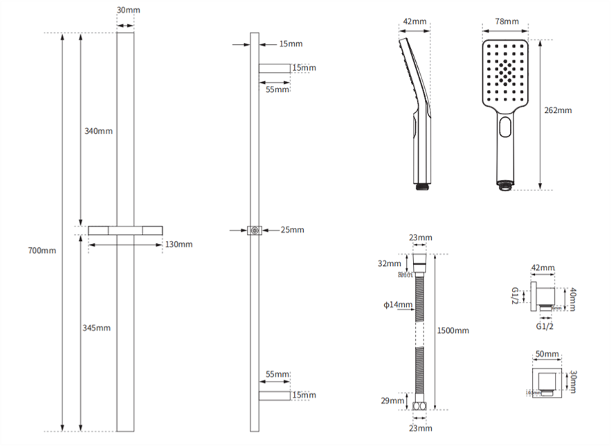 Celine Rail Shower