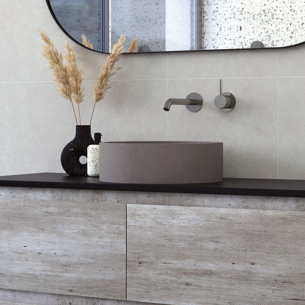 JADA Concrete Round Basin Above Counter 390x 120mm