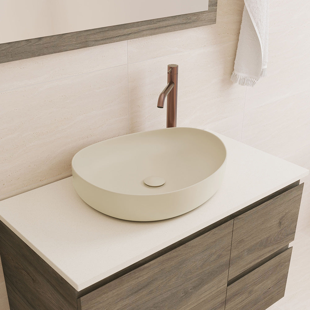 PEBBLE Medium Slim Edge Basin 500mm Above Counter