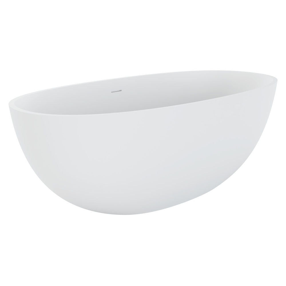SASSO Solid Surface Bath Matte White Built In Overflow