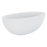 SASSO Solid Surface Bath Matte White Built In Overflow