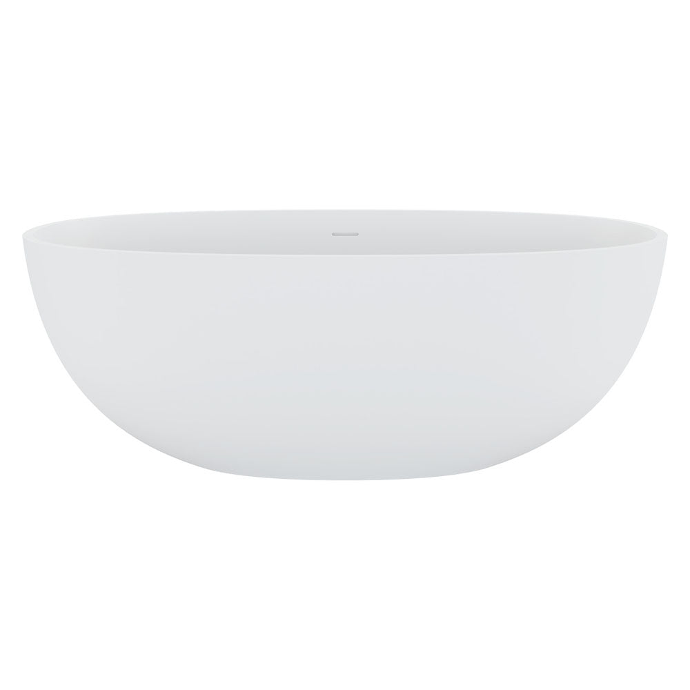 SASSO Solid Surface Bath Matte White Built In Overflow