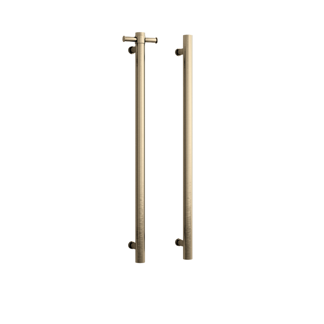 Round 240 Volt Vertical Single Heated Towel Rail