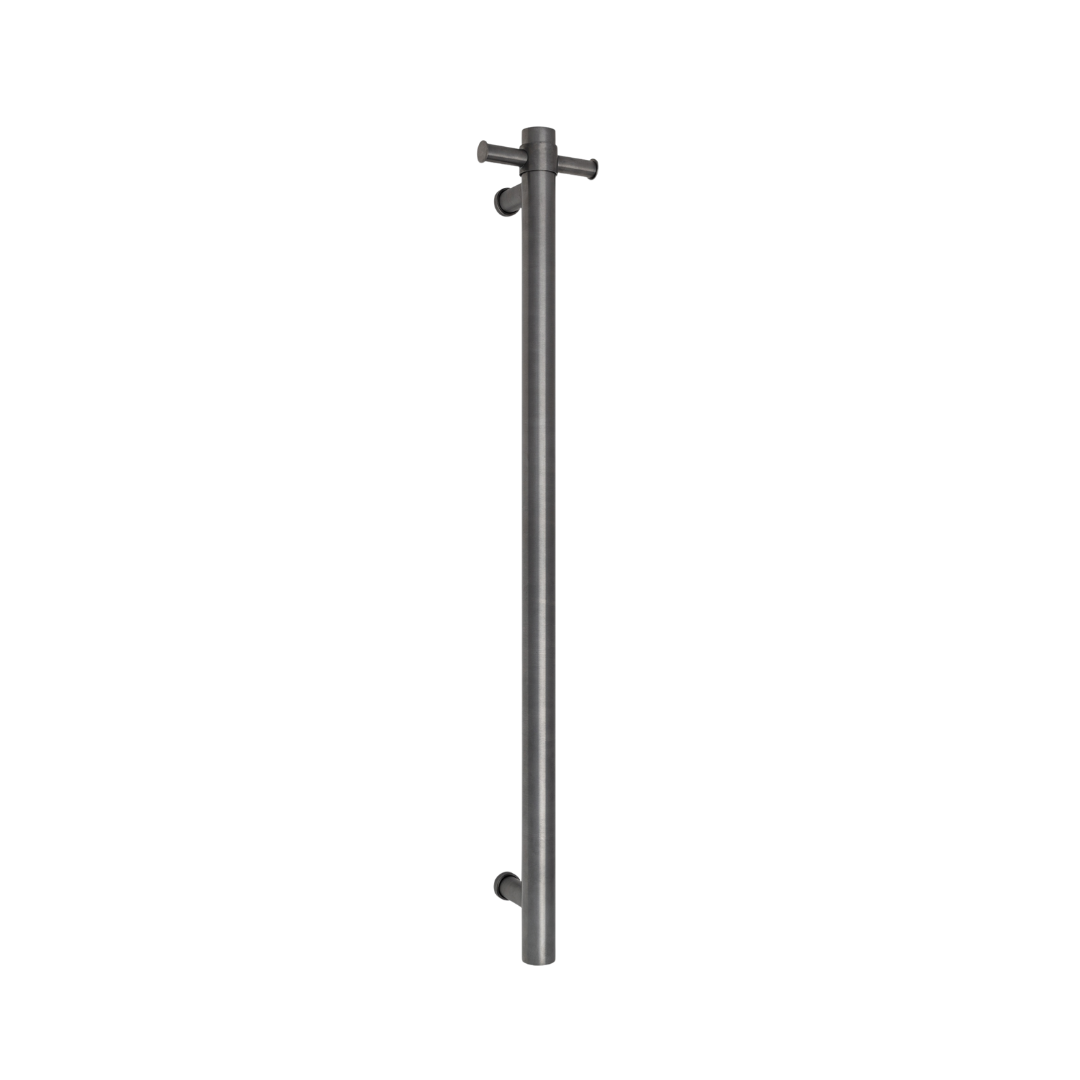 Round 240 Volt Vertical Single Heated Towel Rail