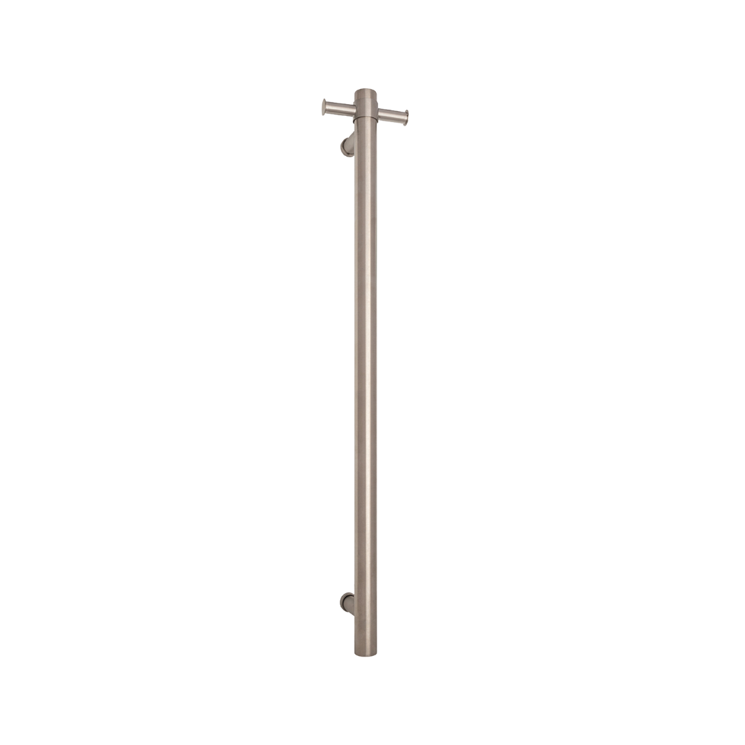 Round 240 Volt Vertical Single Heated Towel Rail