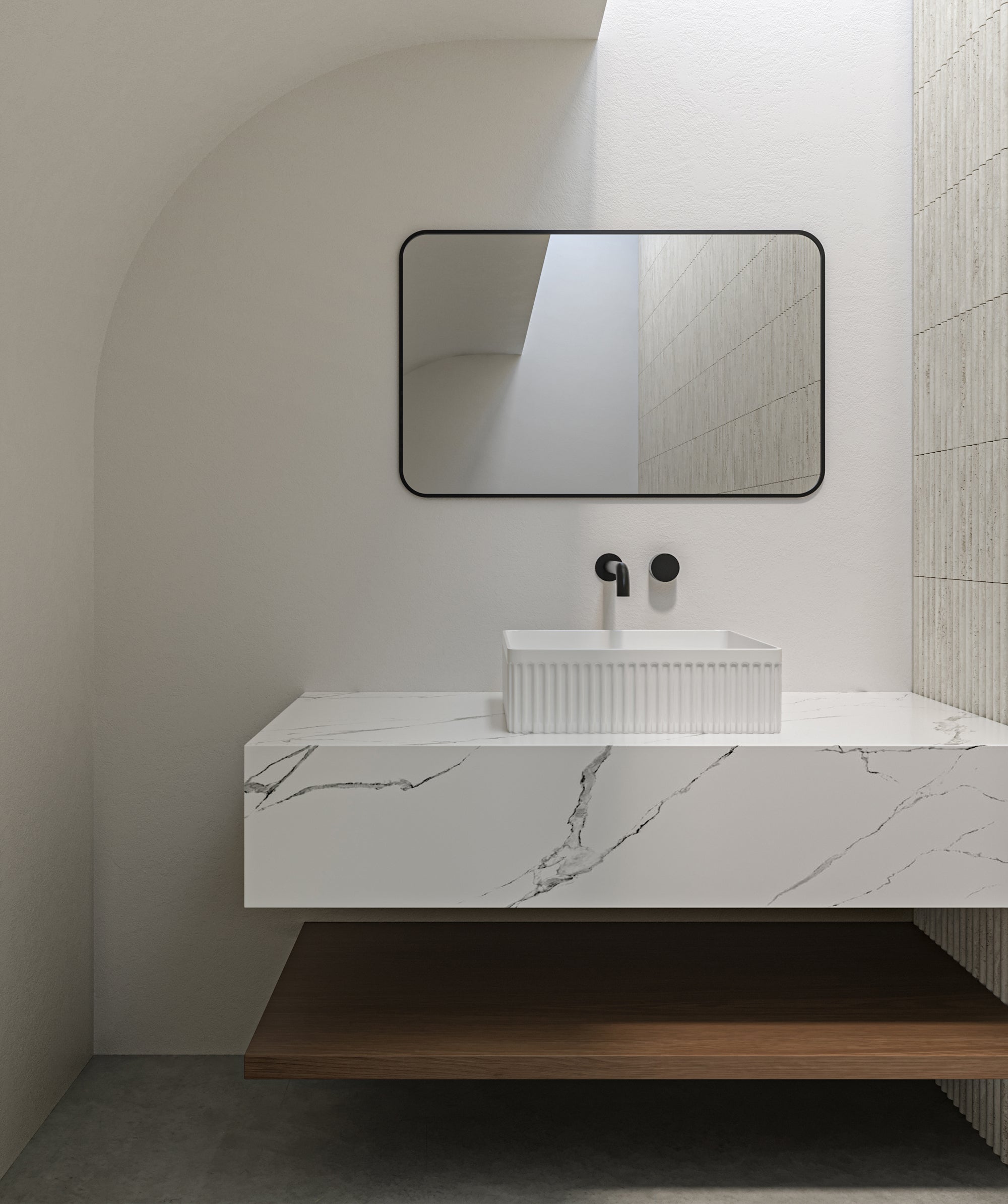 Cleo 365 Fluted Square Basin