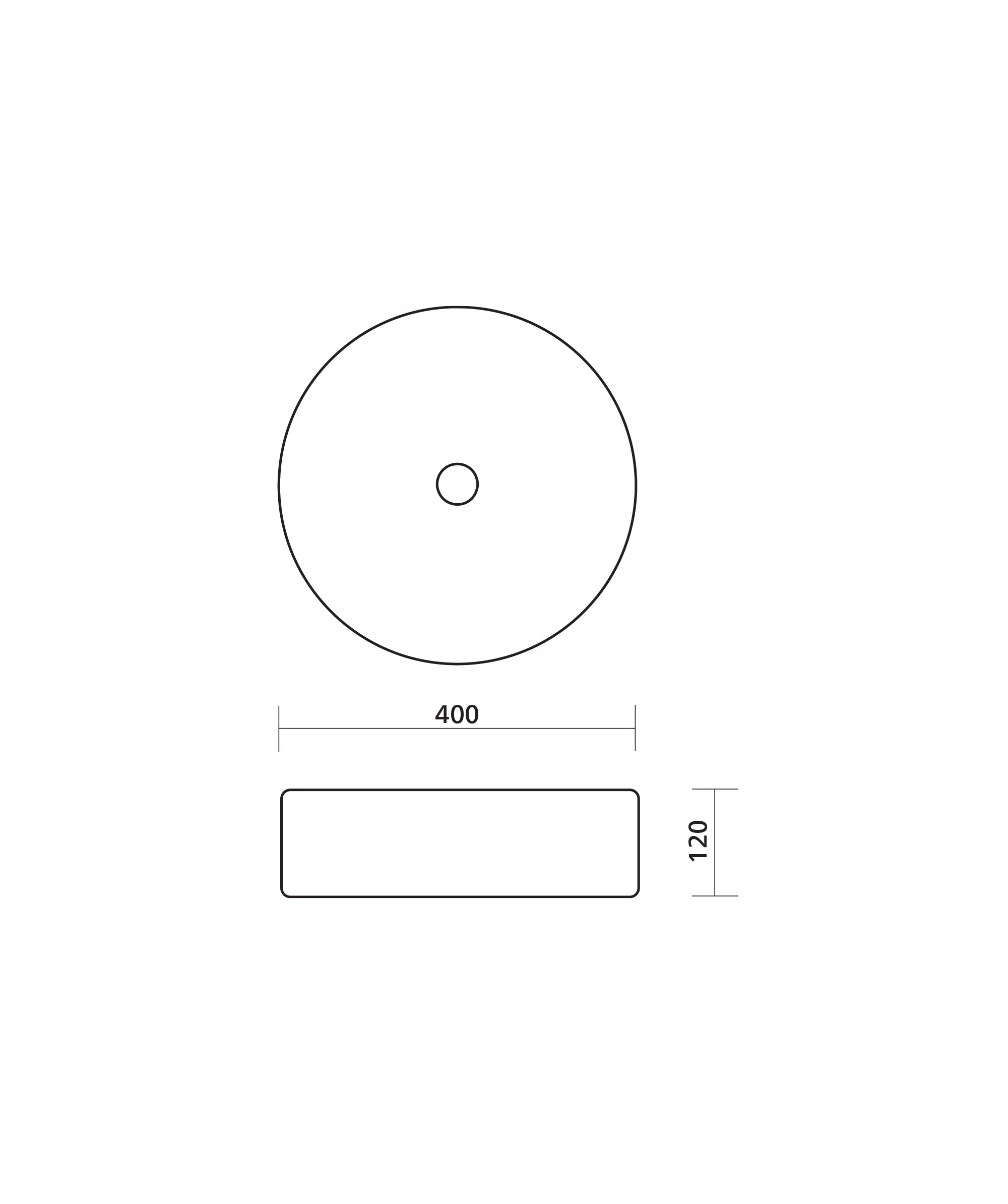 Cleo 400 Fluted Round Basin