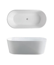 LIMNI 101 freestanding bath - with overflow and Pop-out Waste