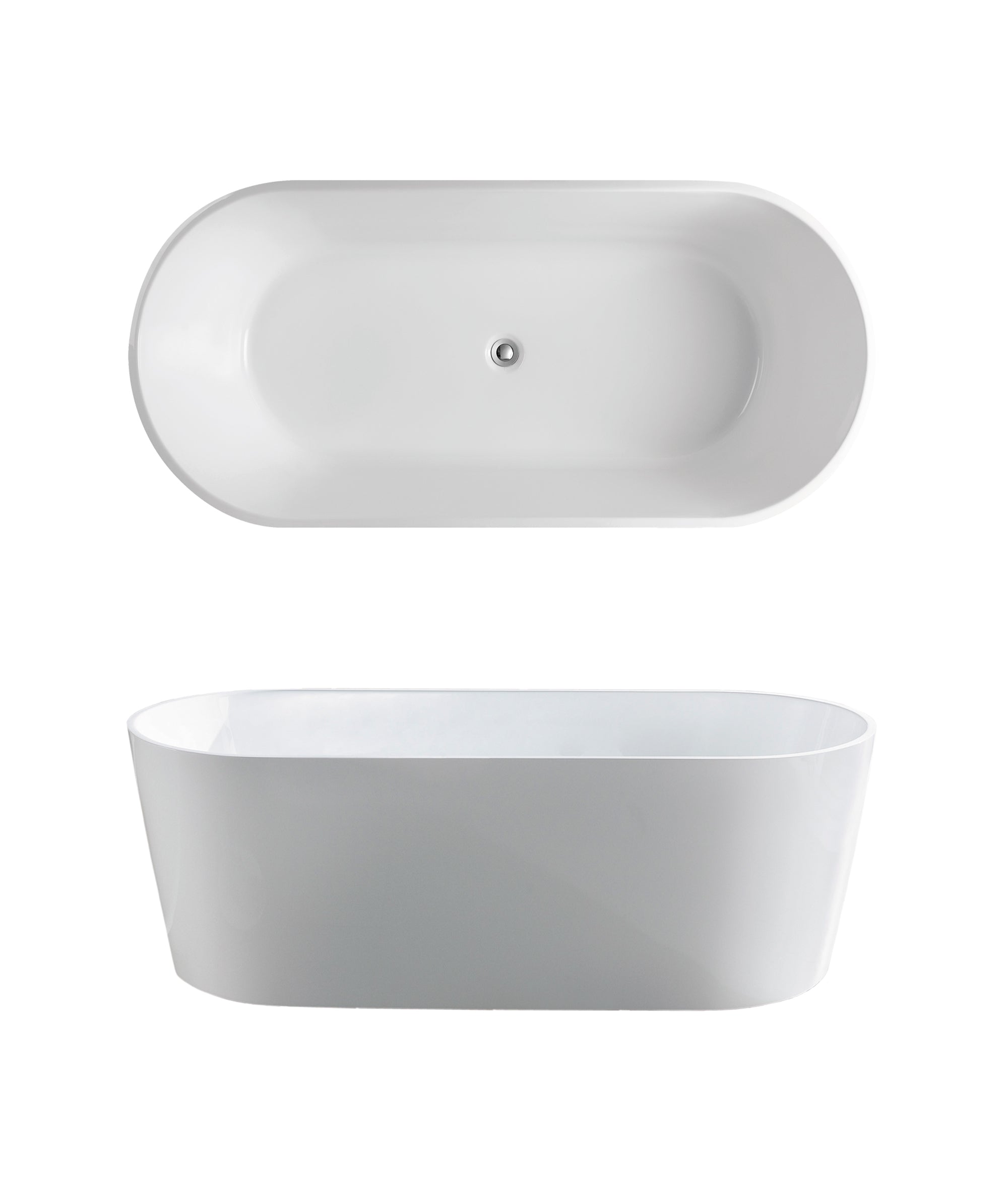 LIMNI 101 freestanding bath - with overflow and Pop-out Waste