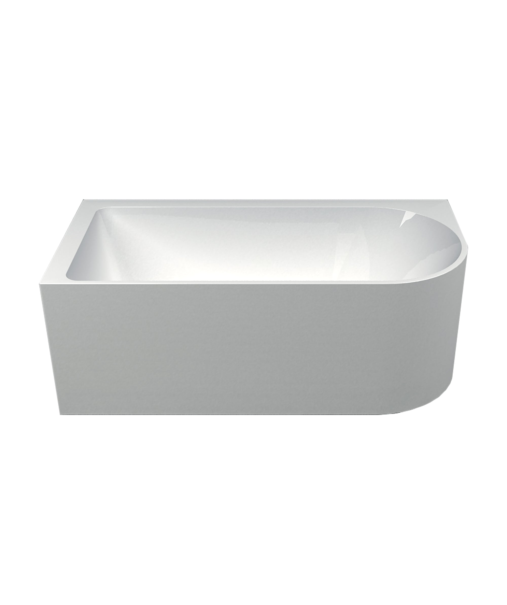 Plati 110 Corner Freestanding Bath - Overflow